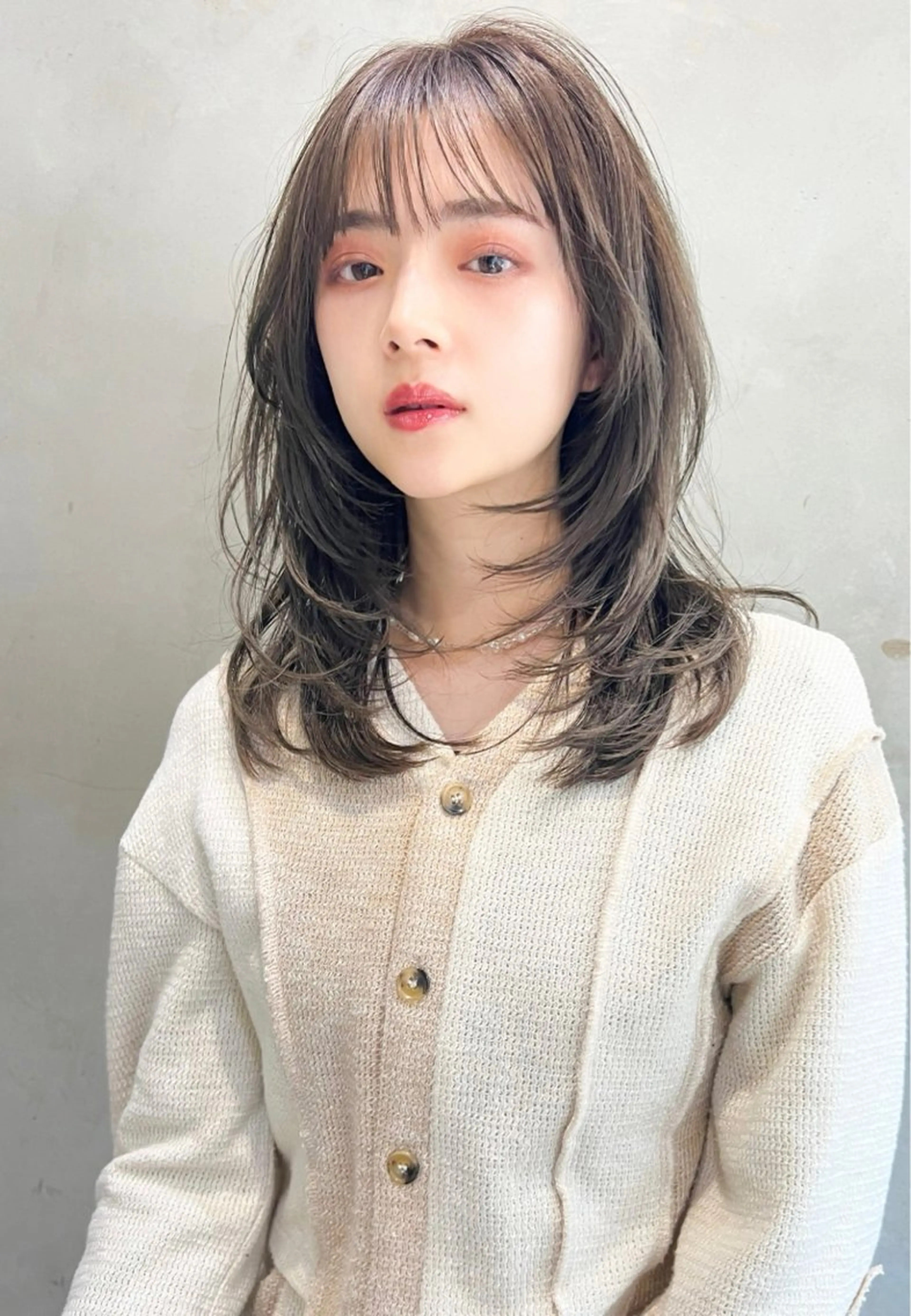 セミロング カラー ヘアアレンジ レイヤーカット 🫧艶髪矯正 髪質改善🫧 大介のヘアスタイル