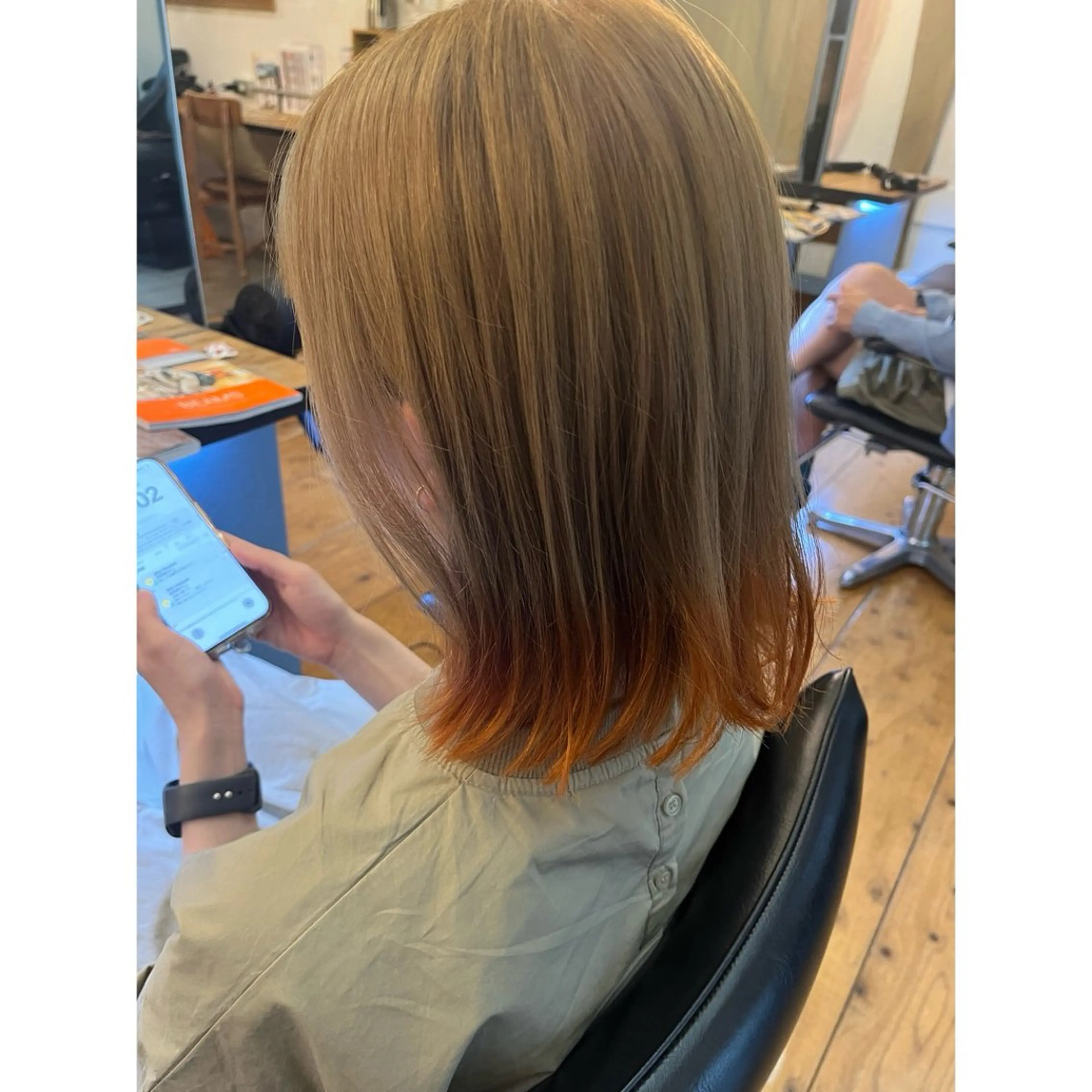 ミディアム カラー Lagom なかだのヘアスタイル