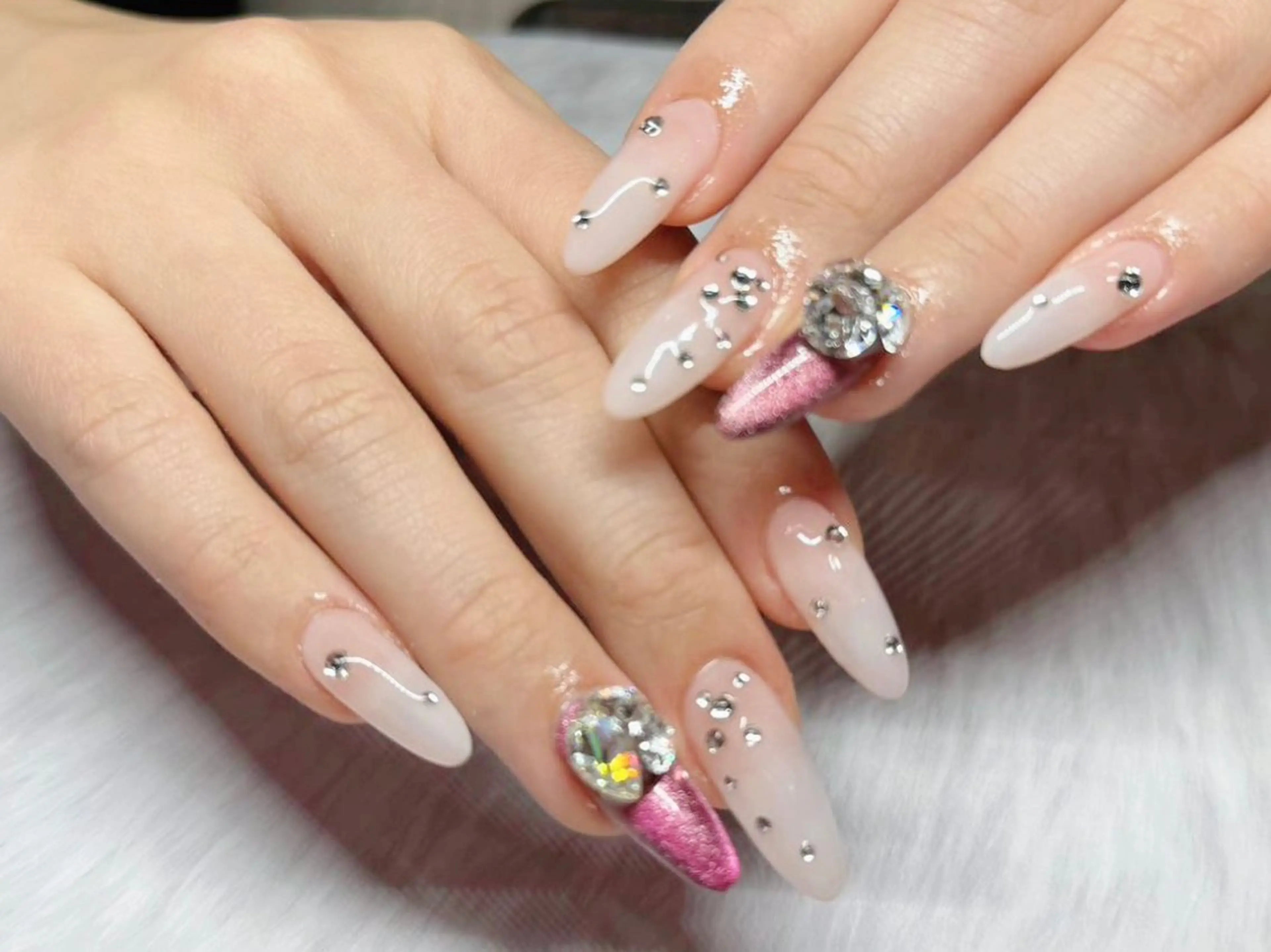 ネイル 韓国ネイル ロングネイル 春ネイル ワンホンネイル 冬ネイル H'ami nail salon所属・ハミネイルサロン ハナのネイルデザイン