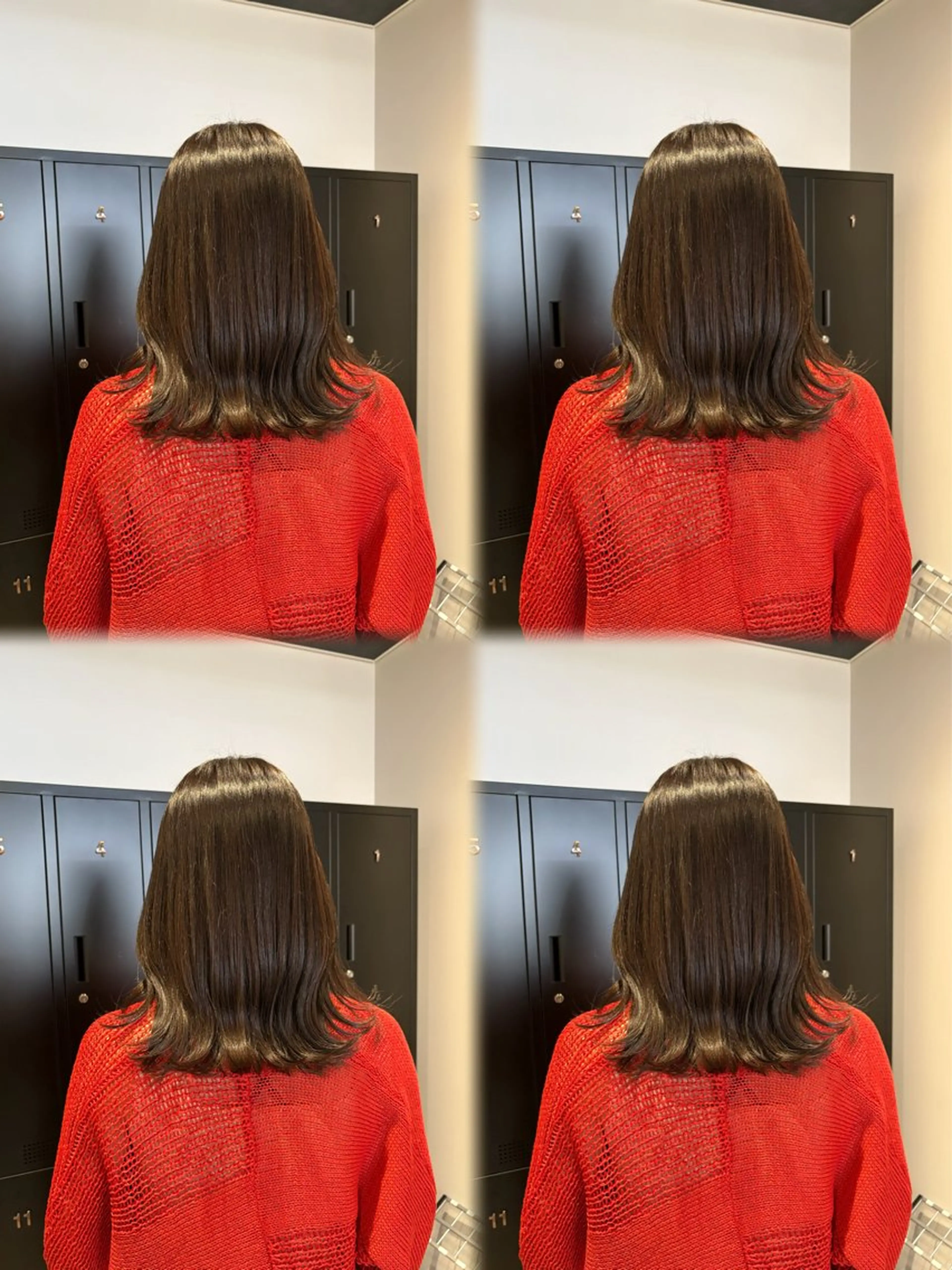 セミロング カラー ヘアカラー トリートメント ヘッドスパ ヘアセット nana【艶髪】/ 顔まわり/縮毛矯正のヘアスタイル