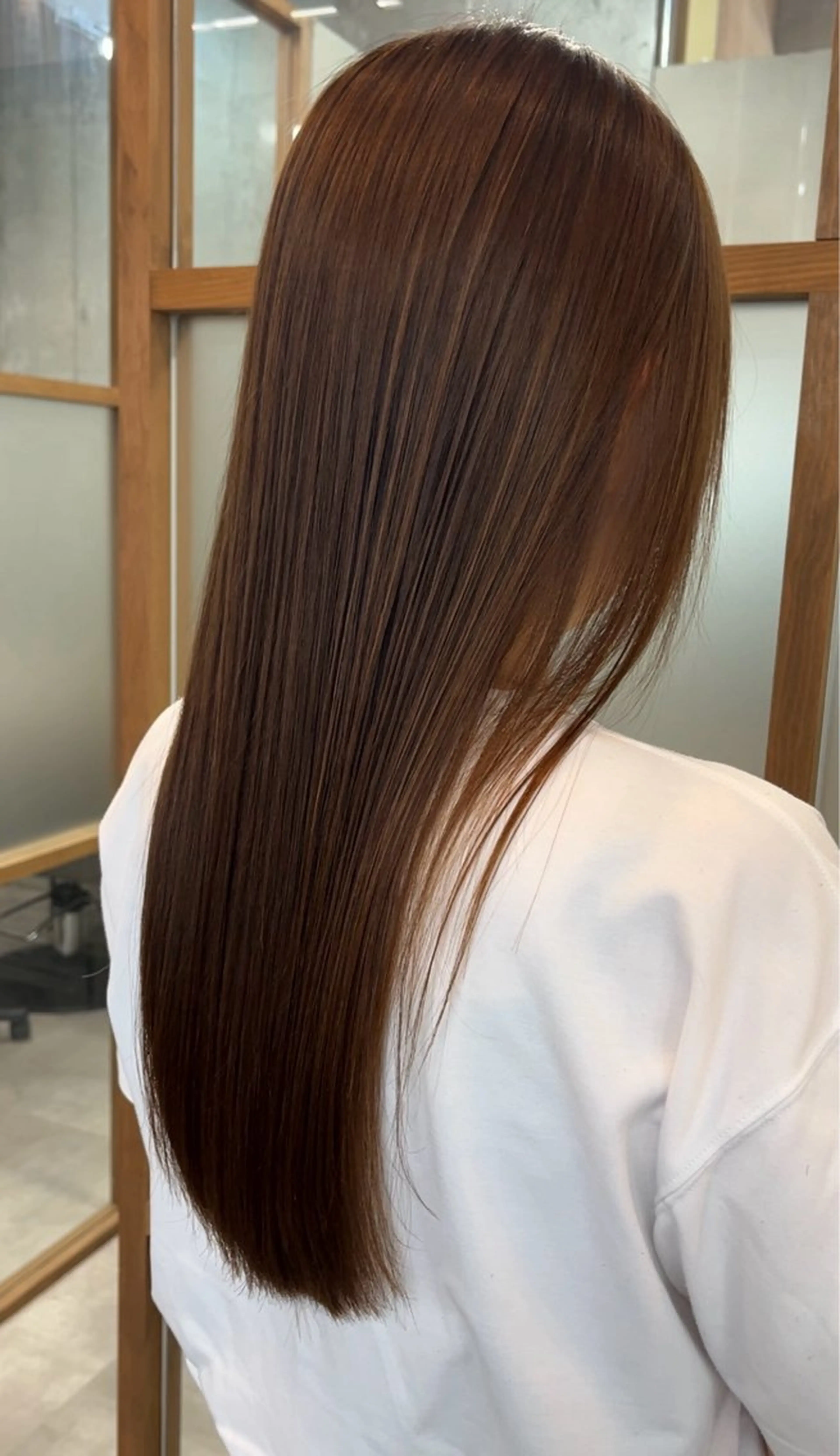 ロング 酸性ストレート カット 縮毛矯正 REX lore所属・山中 遼のヘアスタイル