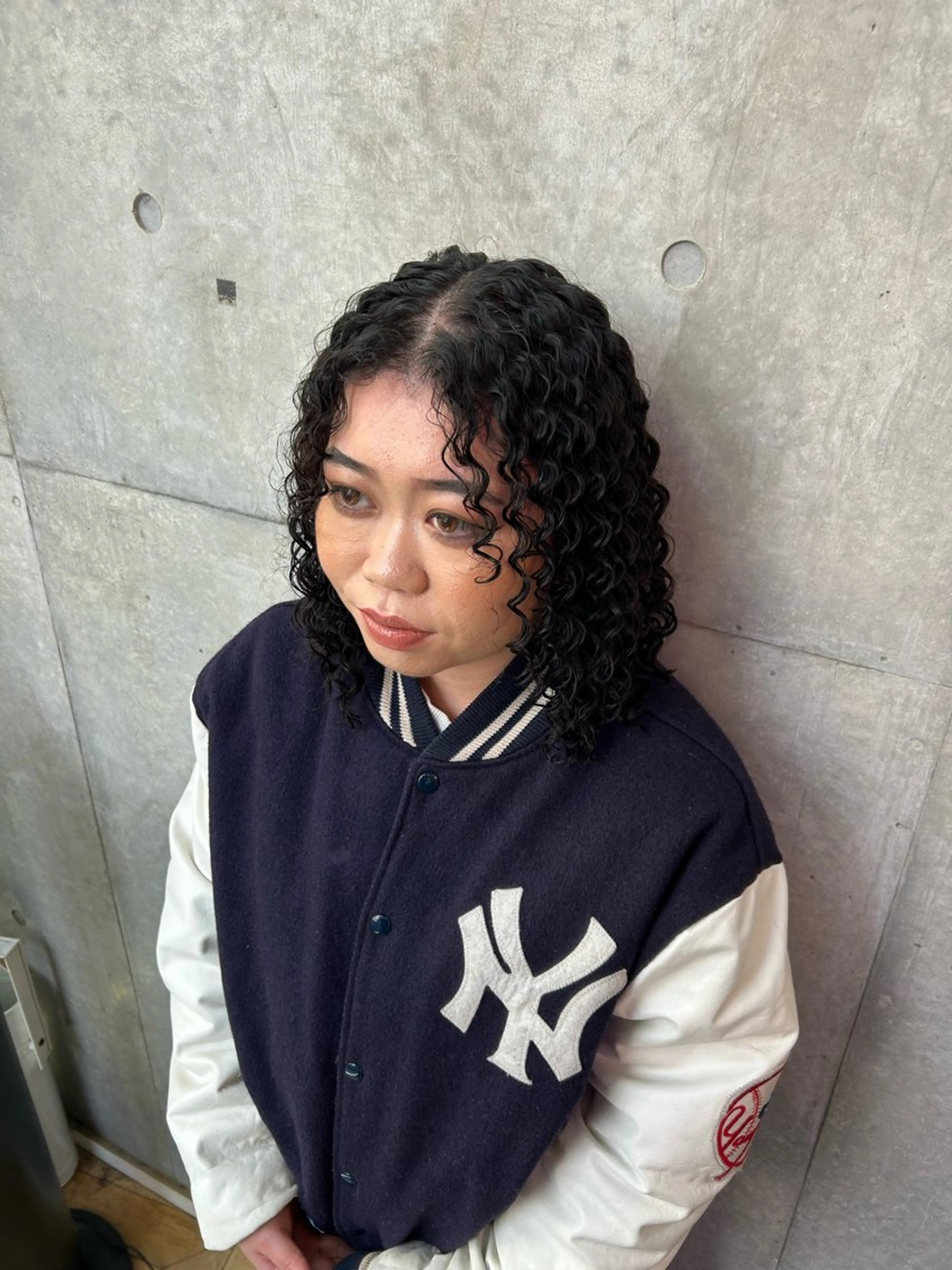 ミディアム パーマ パーマ 濱田 春瑠のヘアスタイル