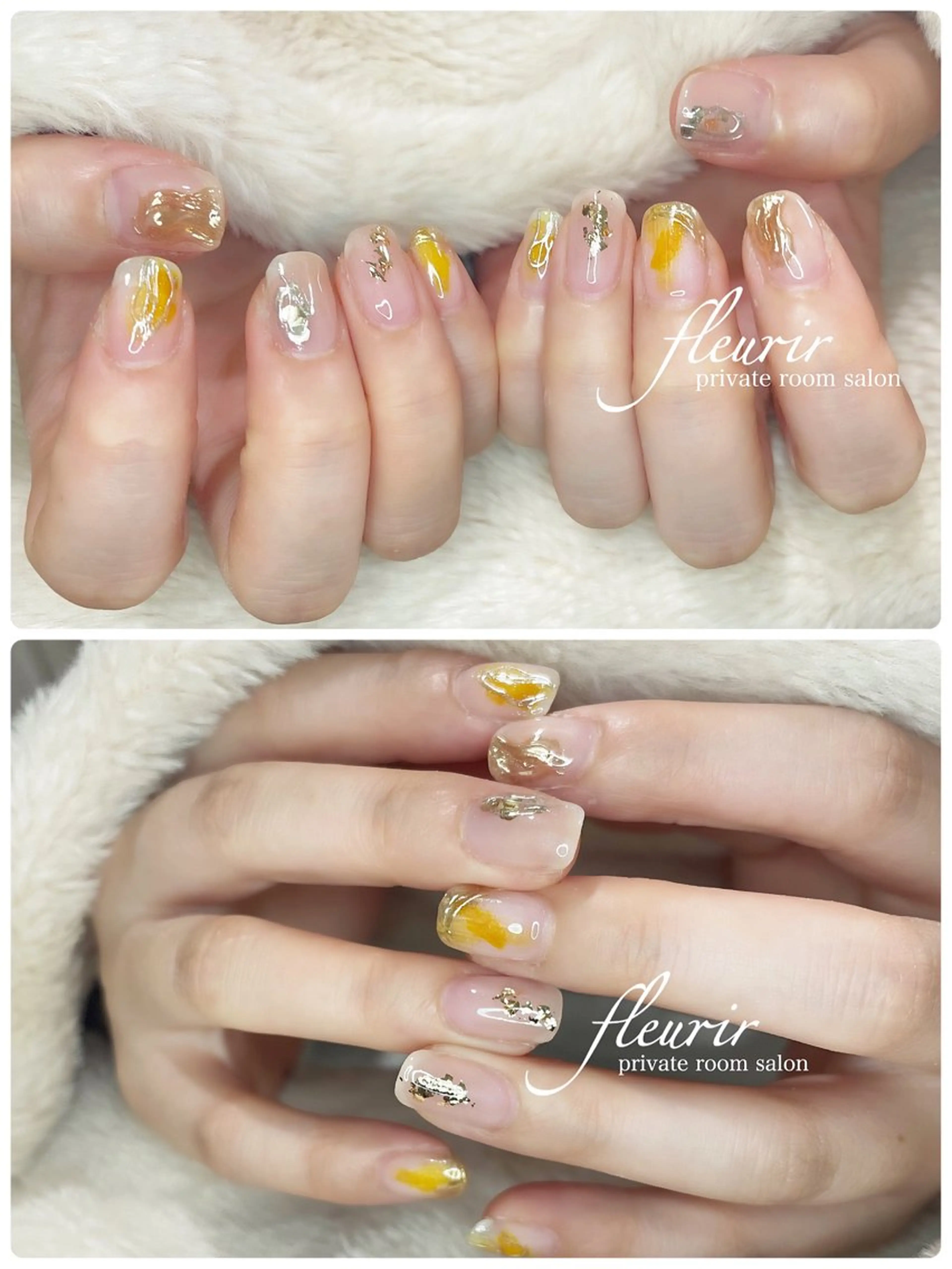 ネイル アートネイル ゴールド ホログラムネイル ミラーネイル シルバー フルリール 【プライベートサロンのネイルデザイン
