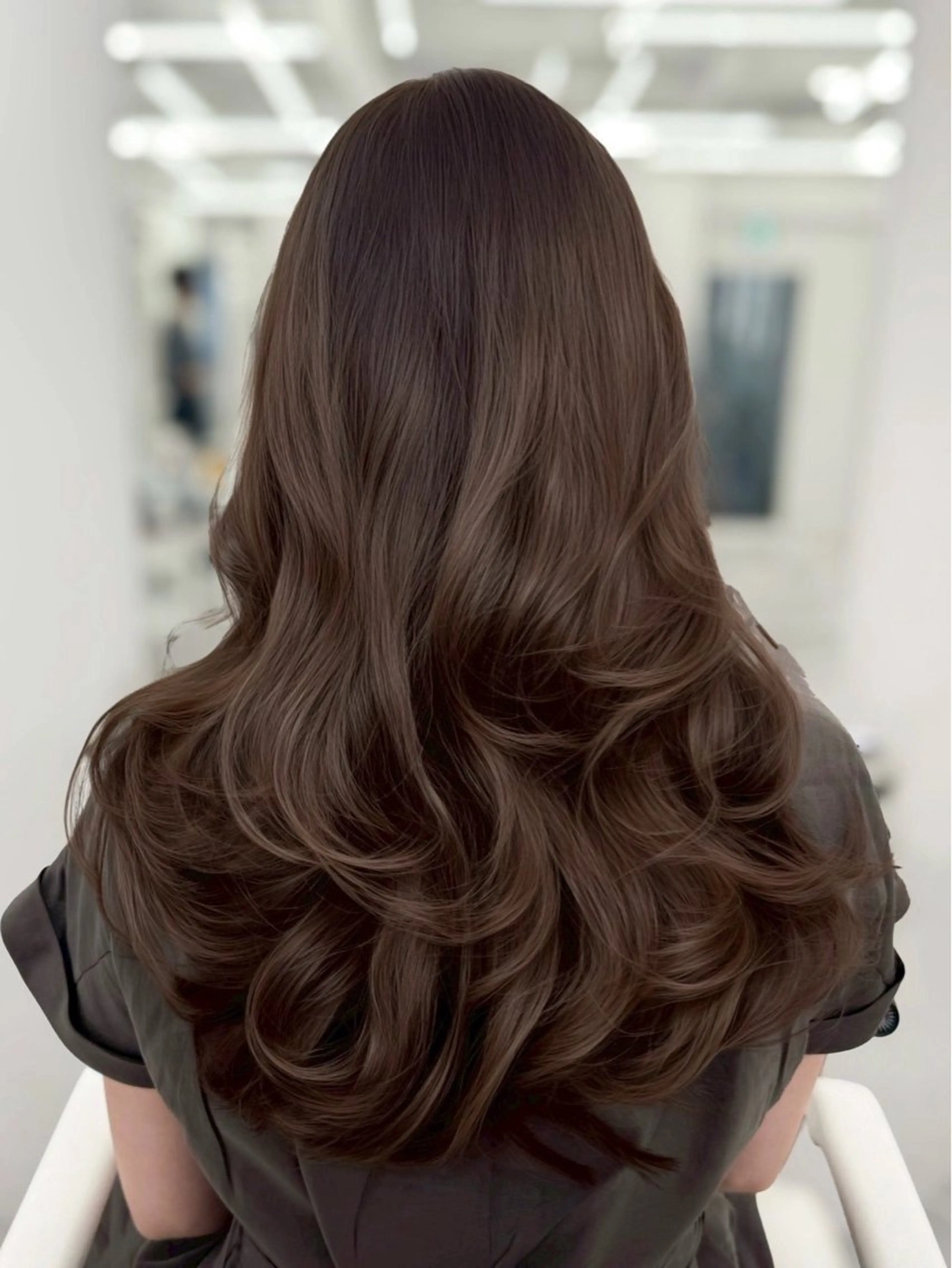 ロング カラー 透明感カラー 顔まわりレイヤー 顔周りカット ハッシュカット 髪質改善 ヘアカラー ⠀韓国スタイル/ ami🇰🇷🤍のヘアスタイル