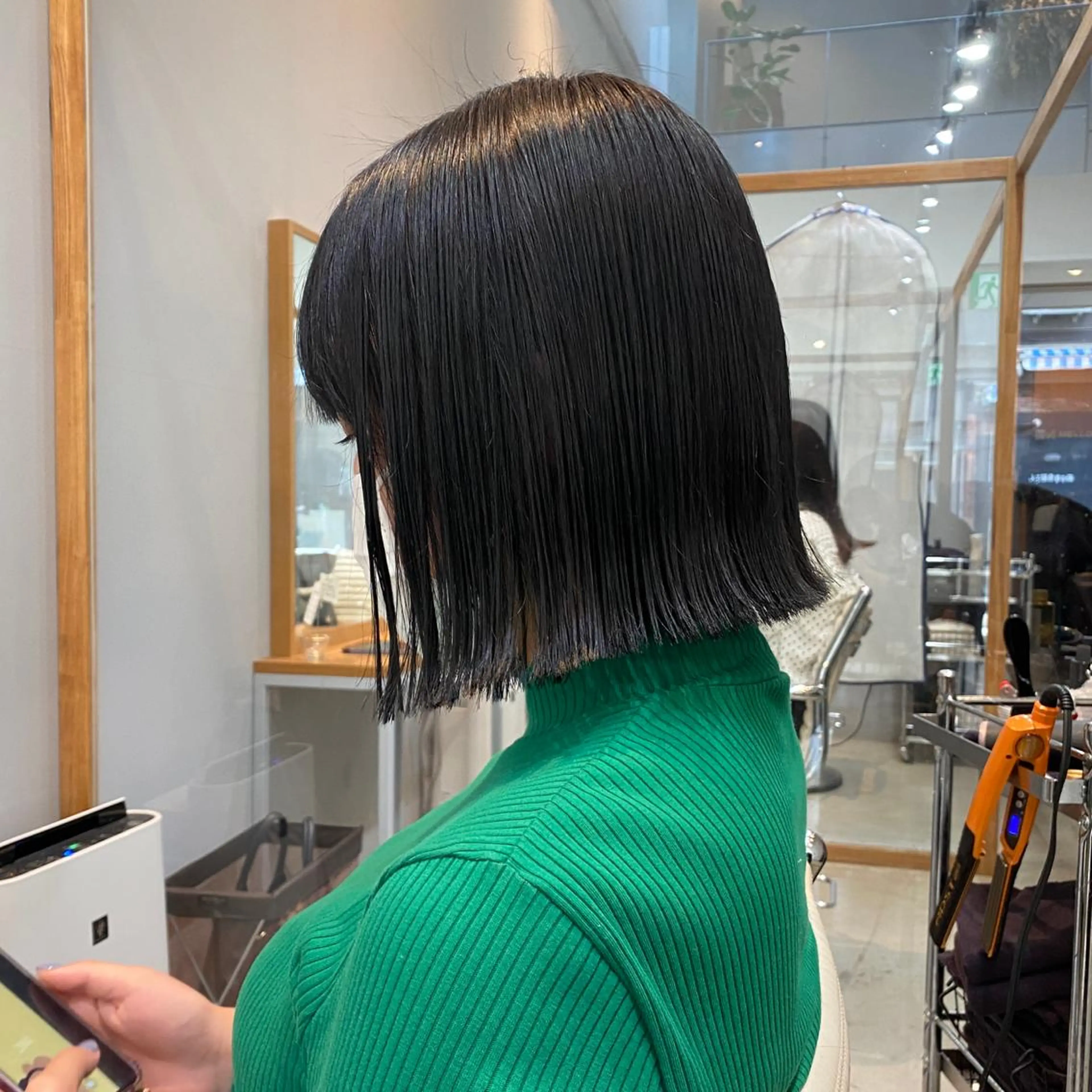 ショート 切りっぱなしボブ ボブ カット ヘアカラー shiga mariaのヘアスタイル