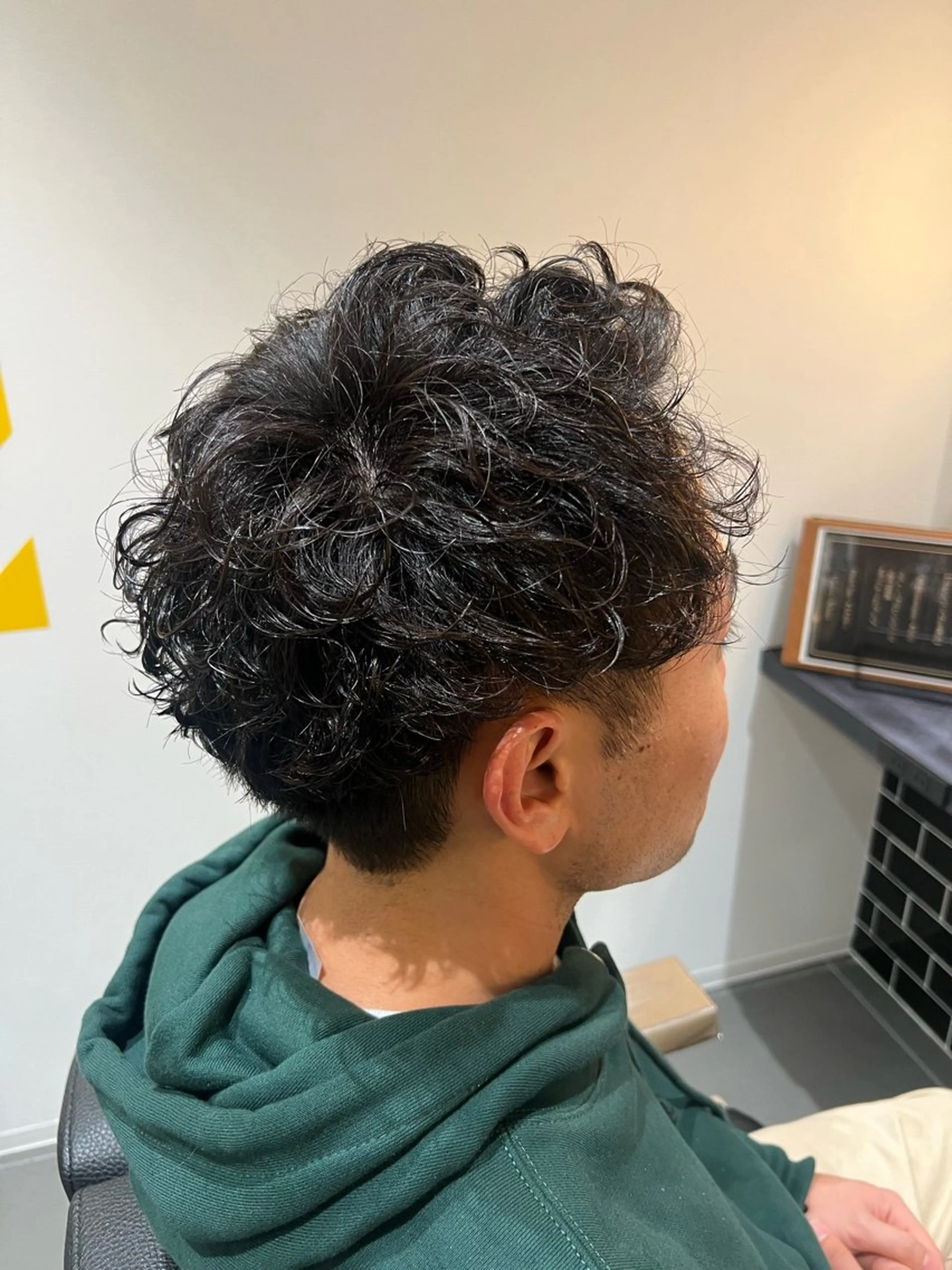 ショート パーマ メンズ メンズパーマ カット パーマ 道越 裕人のヘアスタイル