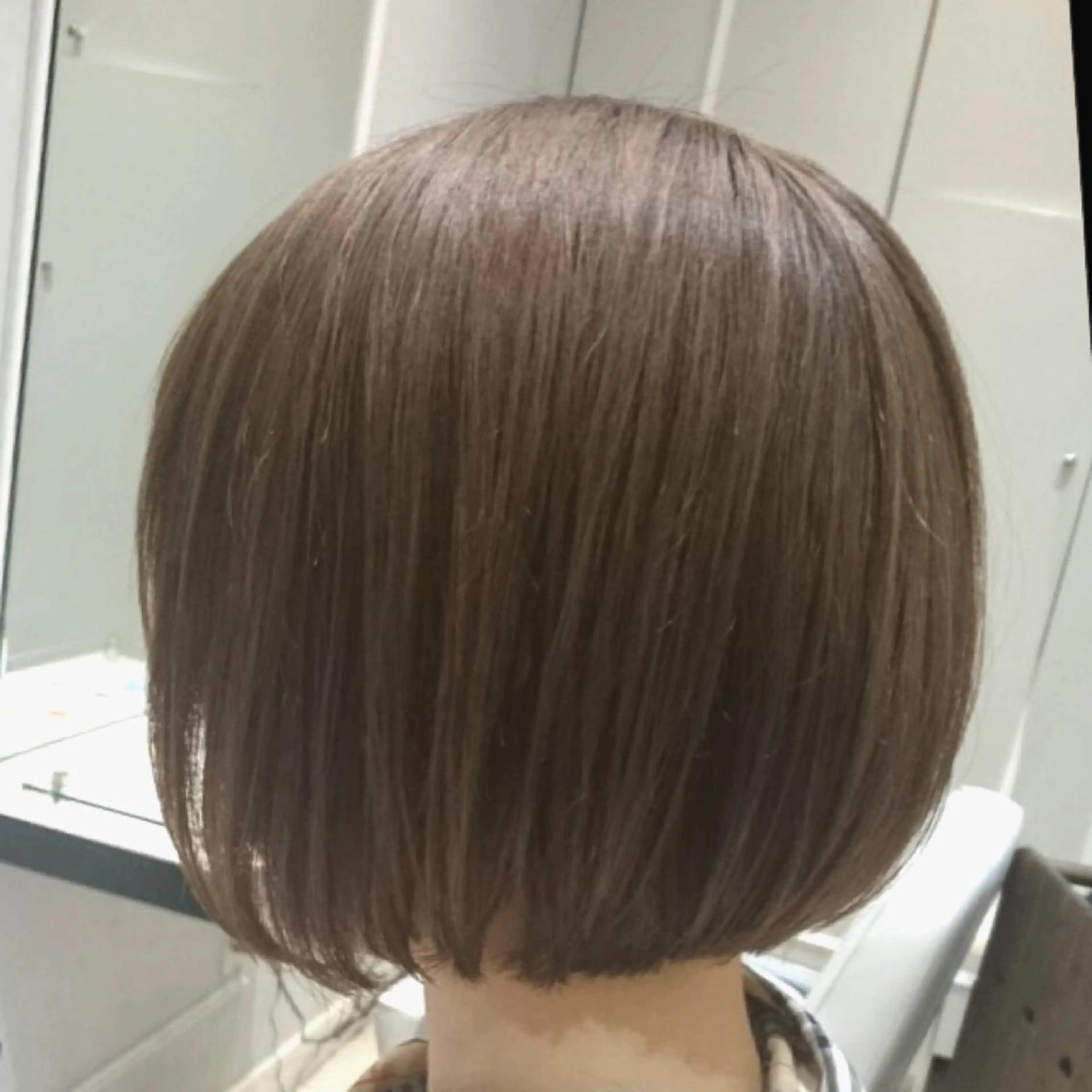 ミディアム アッシュ パープルカラー ボブ 似合わせ艶髪カラー ❤️ハダユミのヘアスタイル