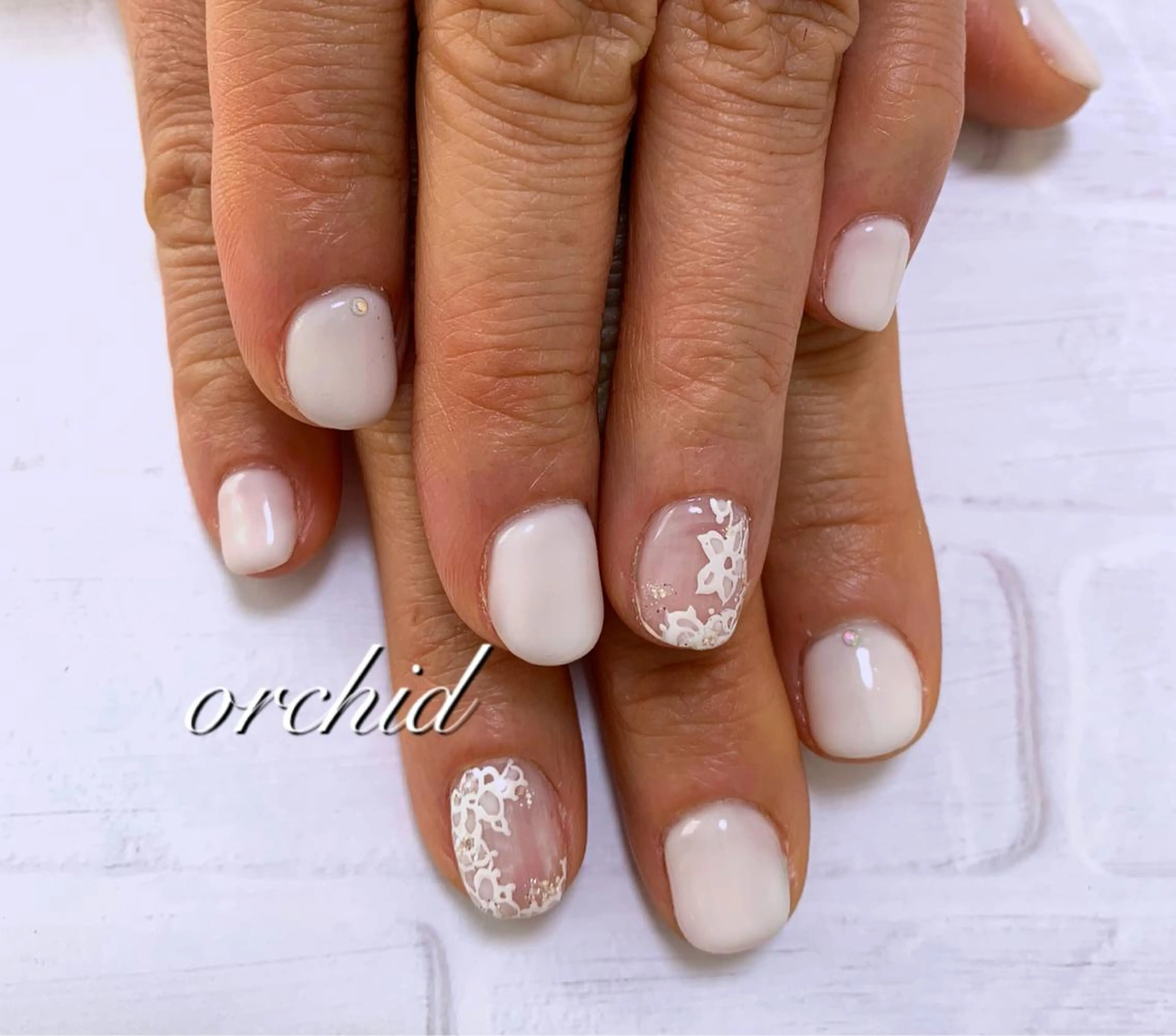ネイル レース orchid ♡オーキッドのネイルデザイン