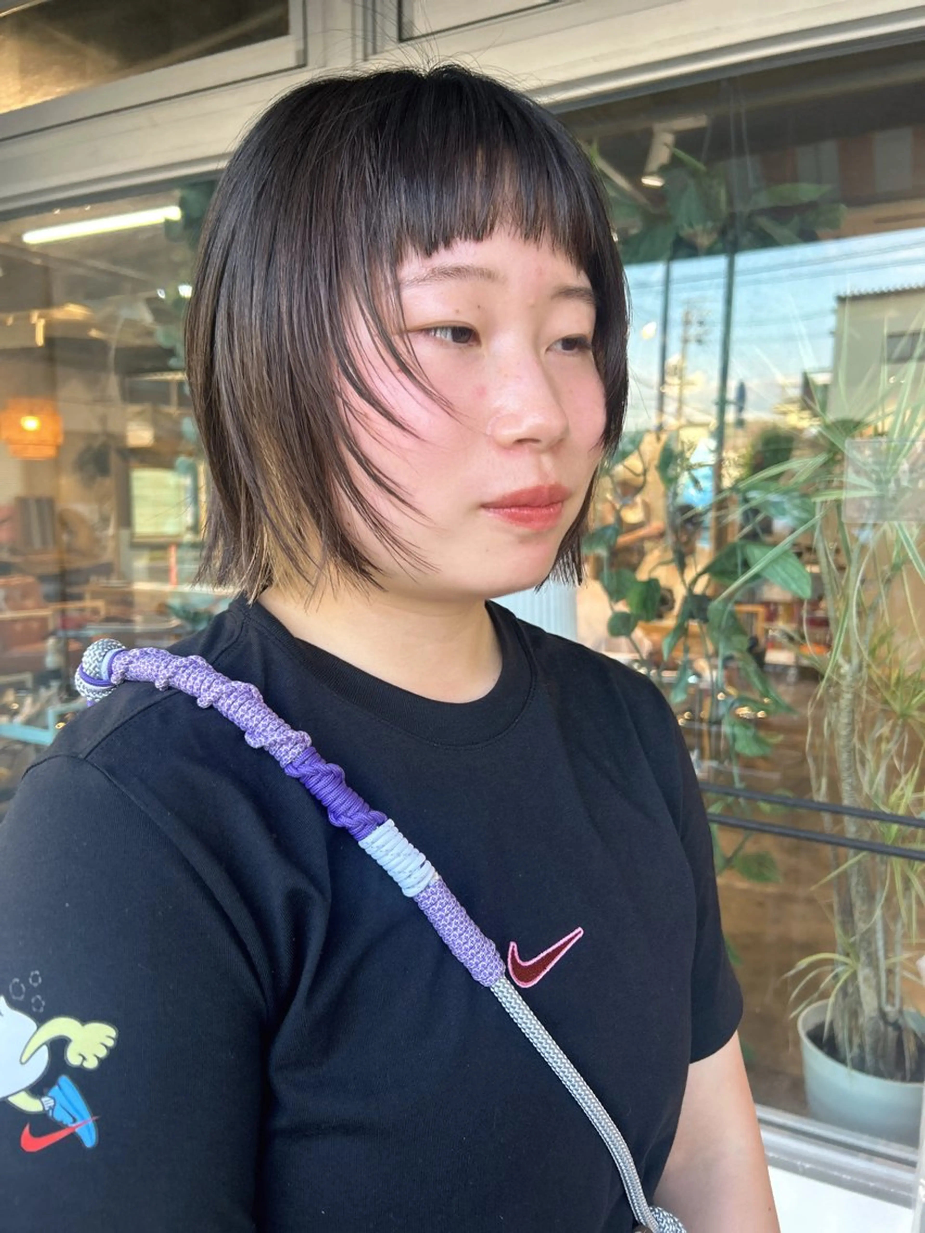 ショート ボブ レイヤーカット カット 透明感カラー 暖色shihoのヘアスタイル
