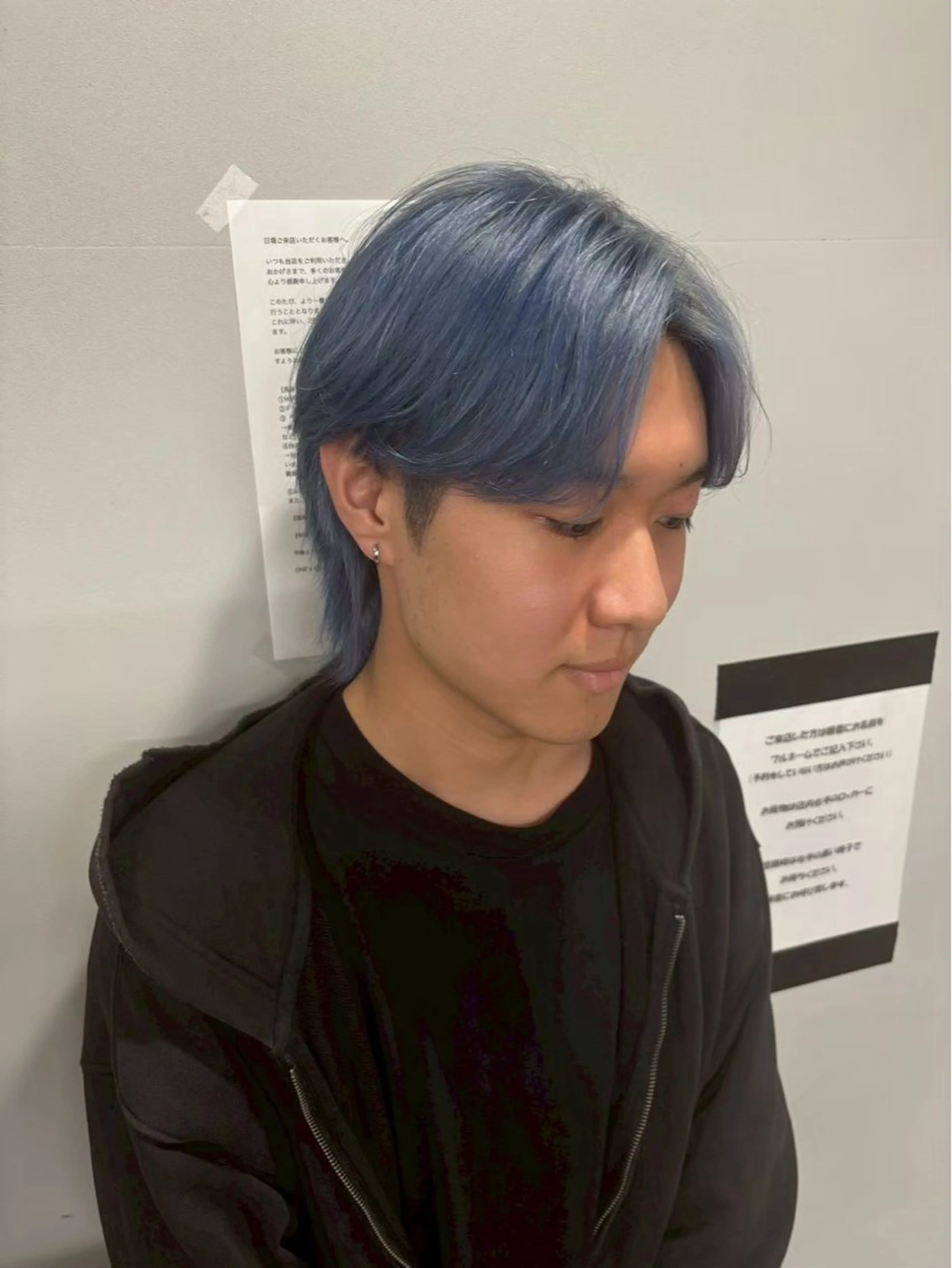 カラー メンズ メンズブリーチ フェードカット メンズハイライト メンズインナーカラー メンズ韓国風 ヘアカラー hayato🌟 /モデル大募集中🩵のヘアスタイル