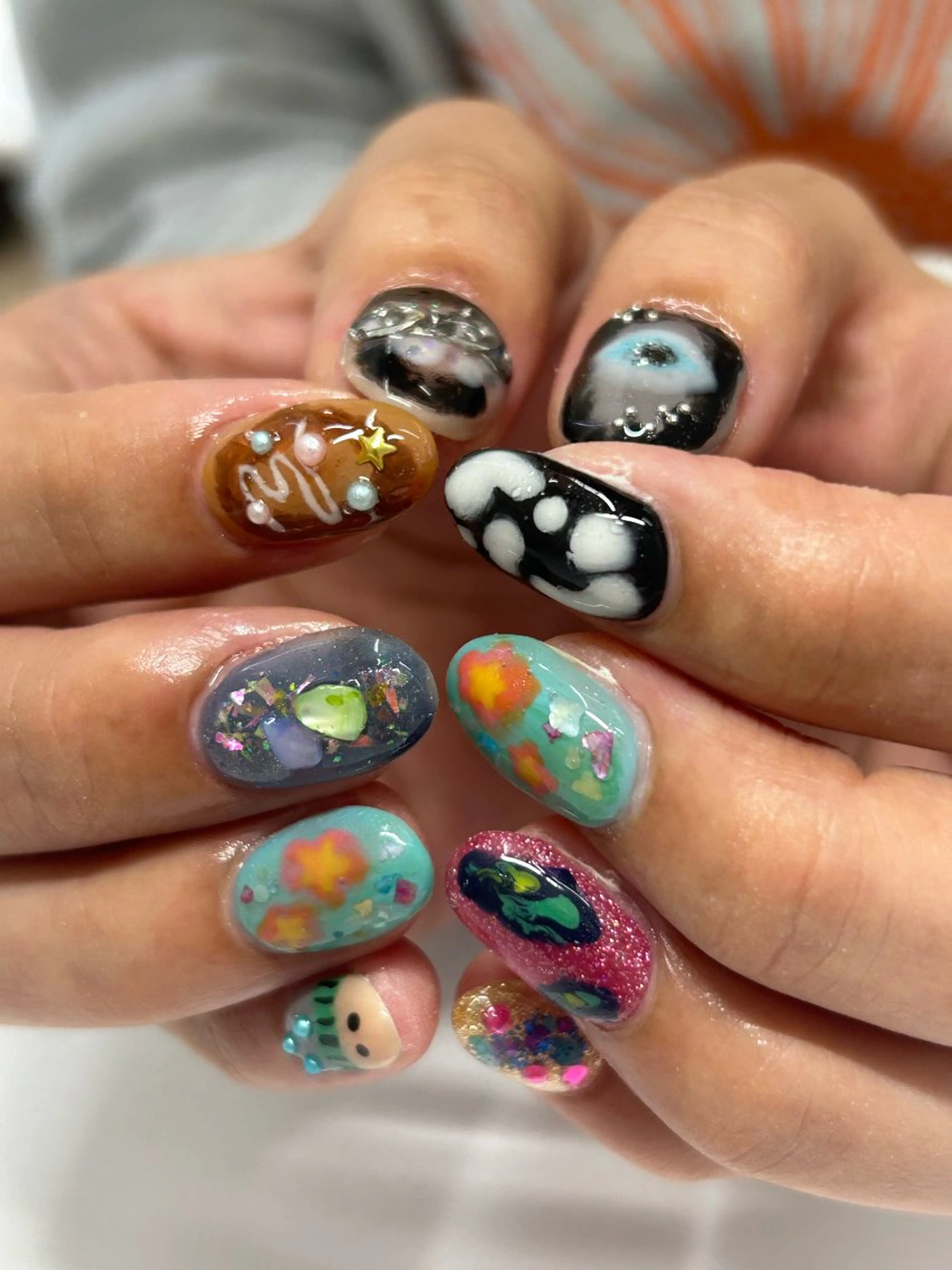ネイル ハンドネイル プライベートネイルサロンone nail所属・one nail 【カラフル/個性派】のネイルデザイン