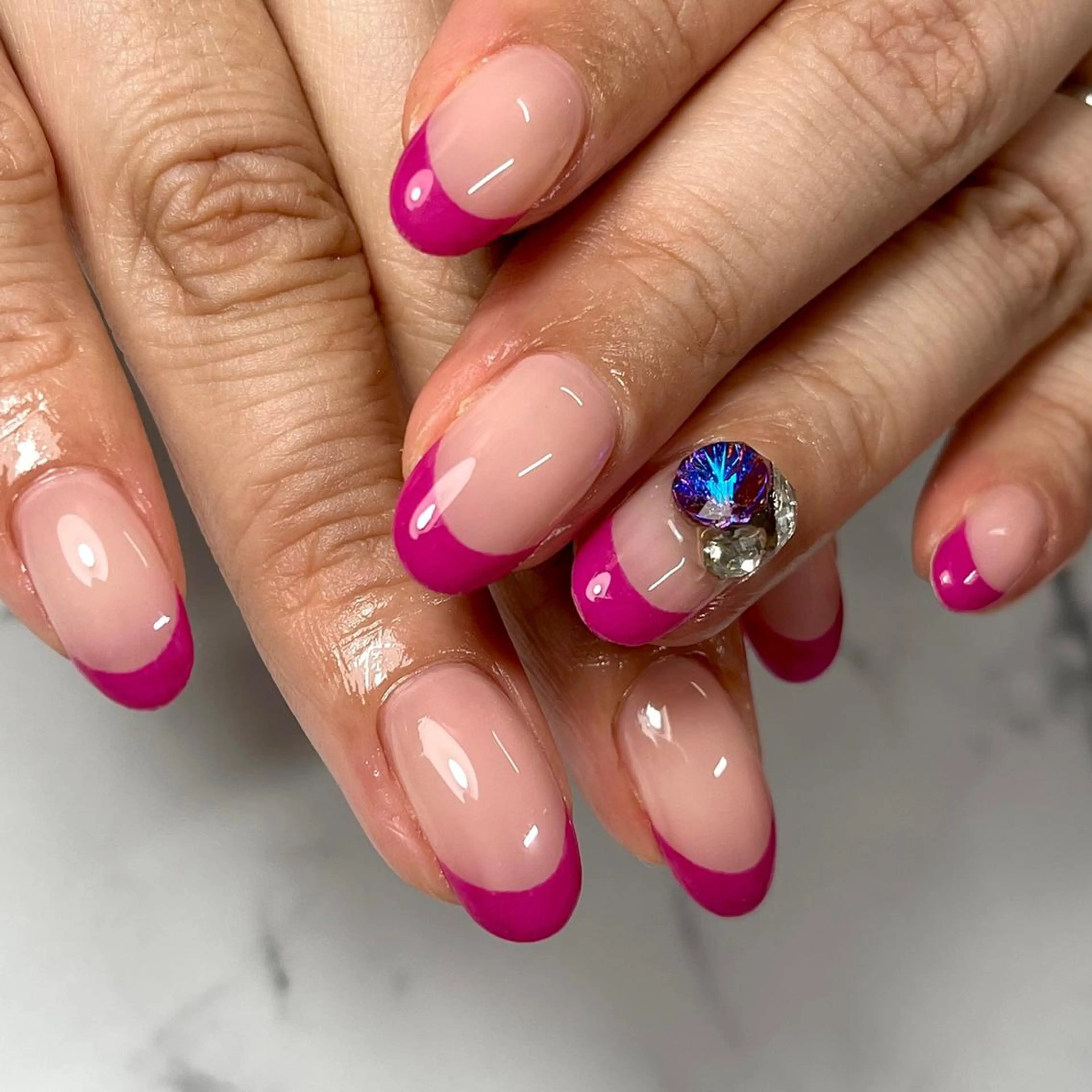 ネイル フレンチネイル ワンカラーネイル ストーンネイル ハンドネイル NAIL NOWのネイルデザイン