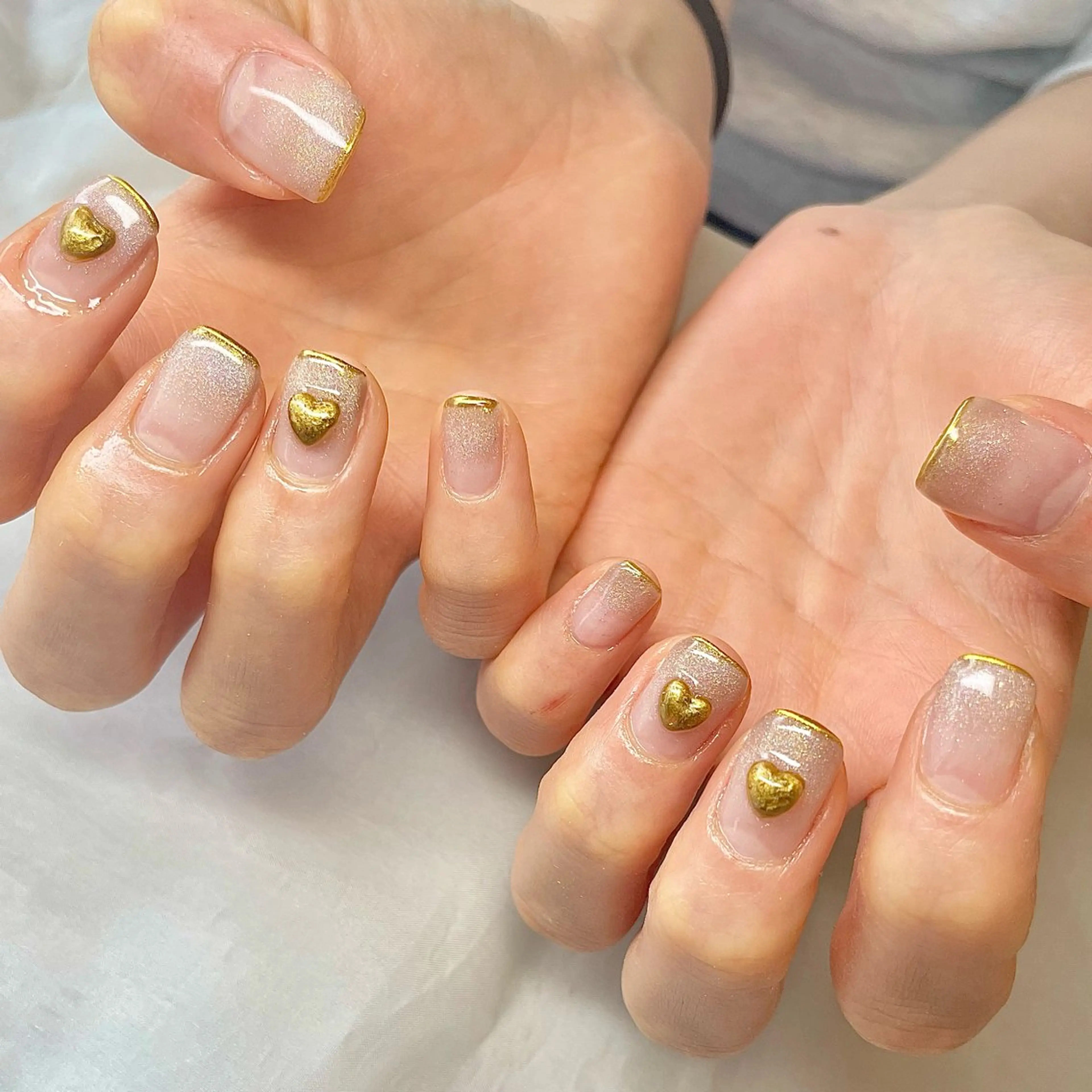 メンズ ネイル ハート ミラーネイル nail&eye Aoのマツエク・マツパデザイン