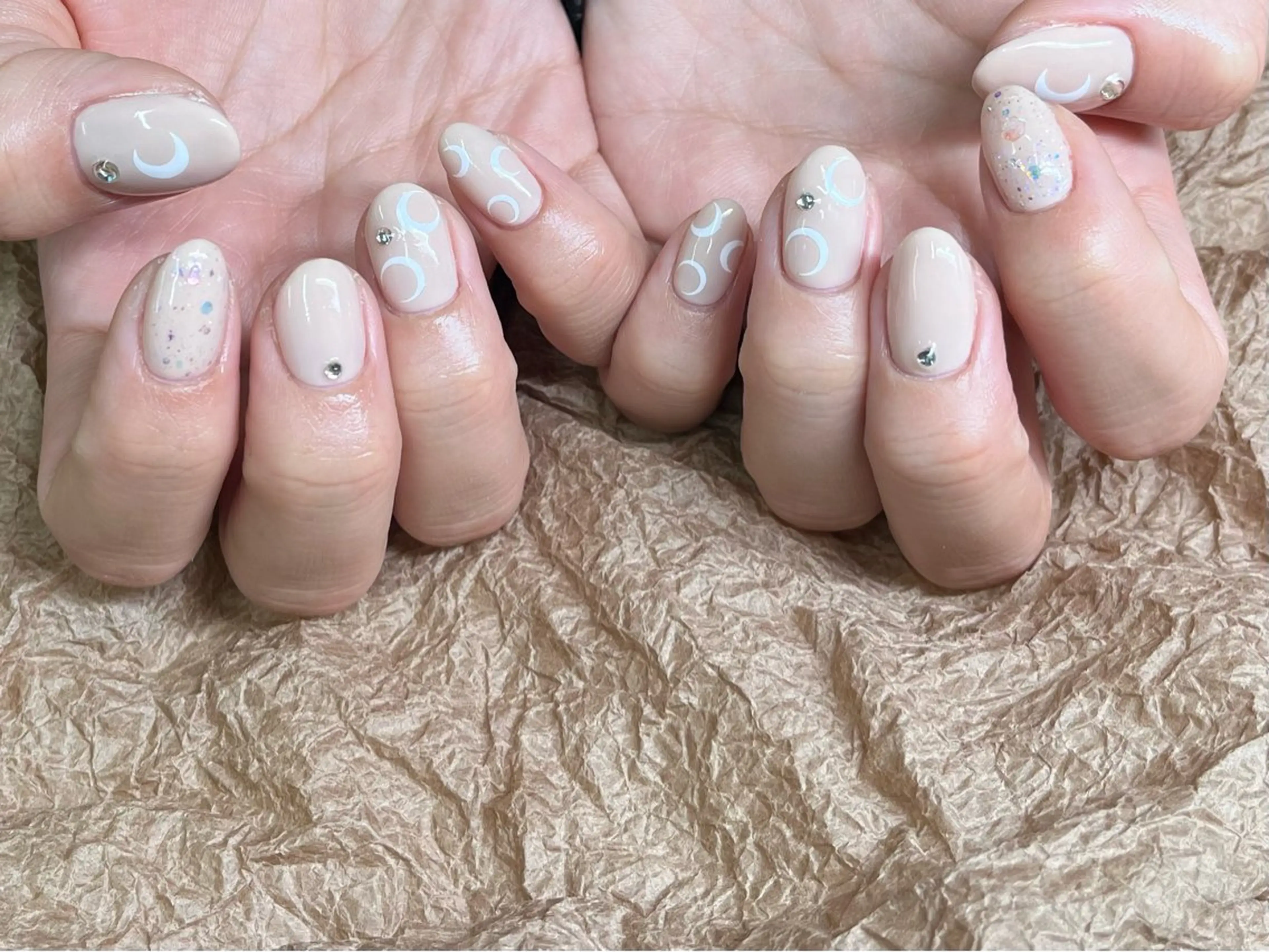 ネイル フットネイル フレンチネイル ジェルネイル ガラスフレンチ 韓国ネイル ToliyDeliy Nail Salonのネイルデザイン