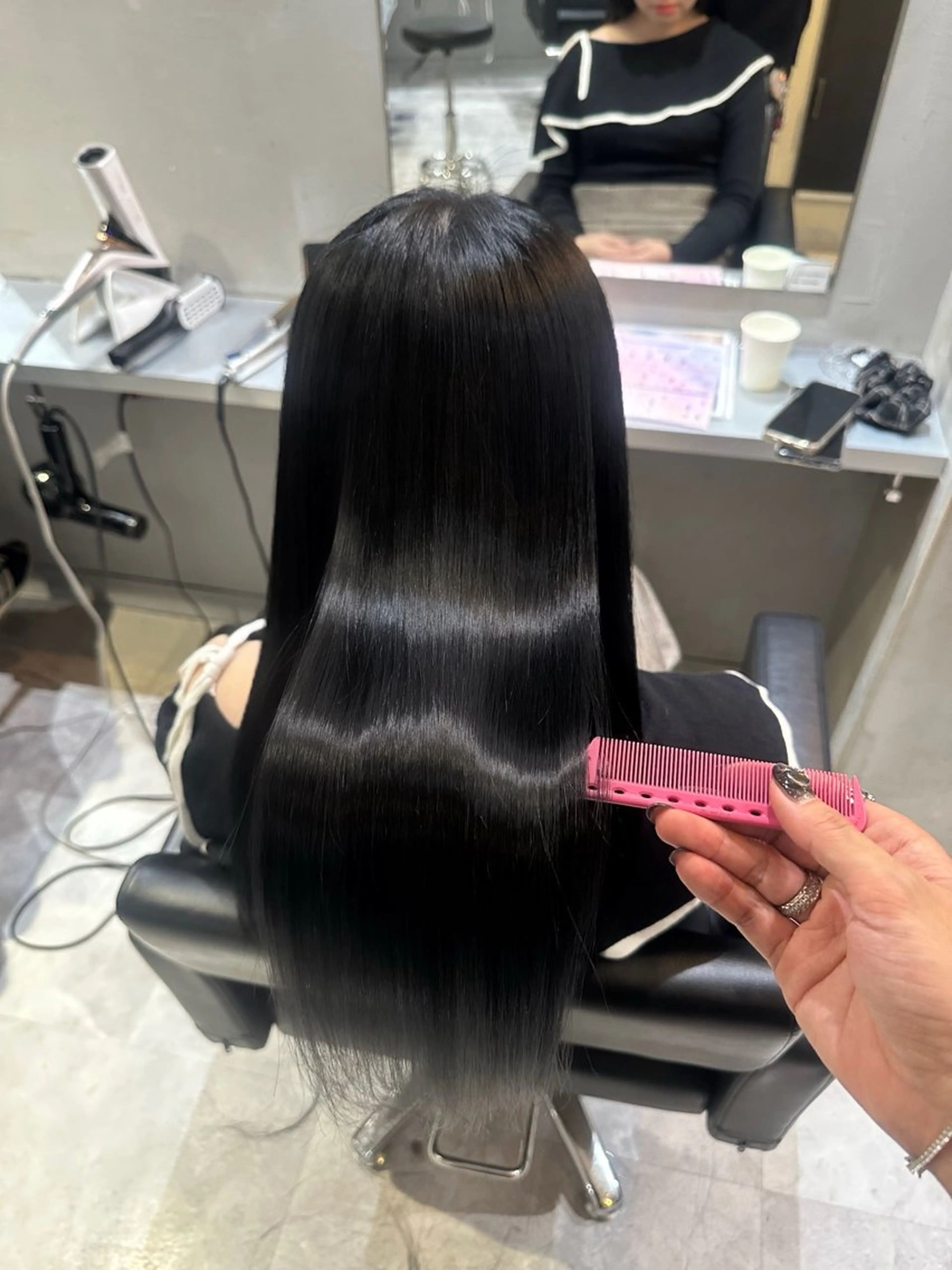 ロング エクステ 髪質改善 トリートメント カット ヘアカラー トリートメント エクステ 💎韓国レイヤー ×エクステゆうま💎のヘアスタイル