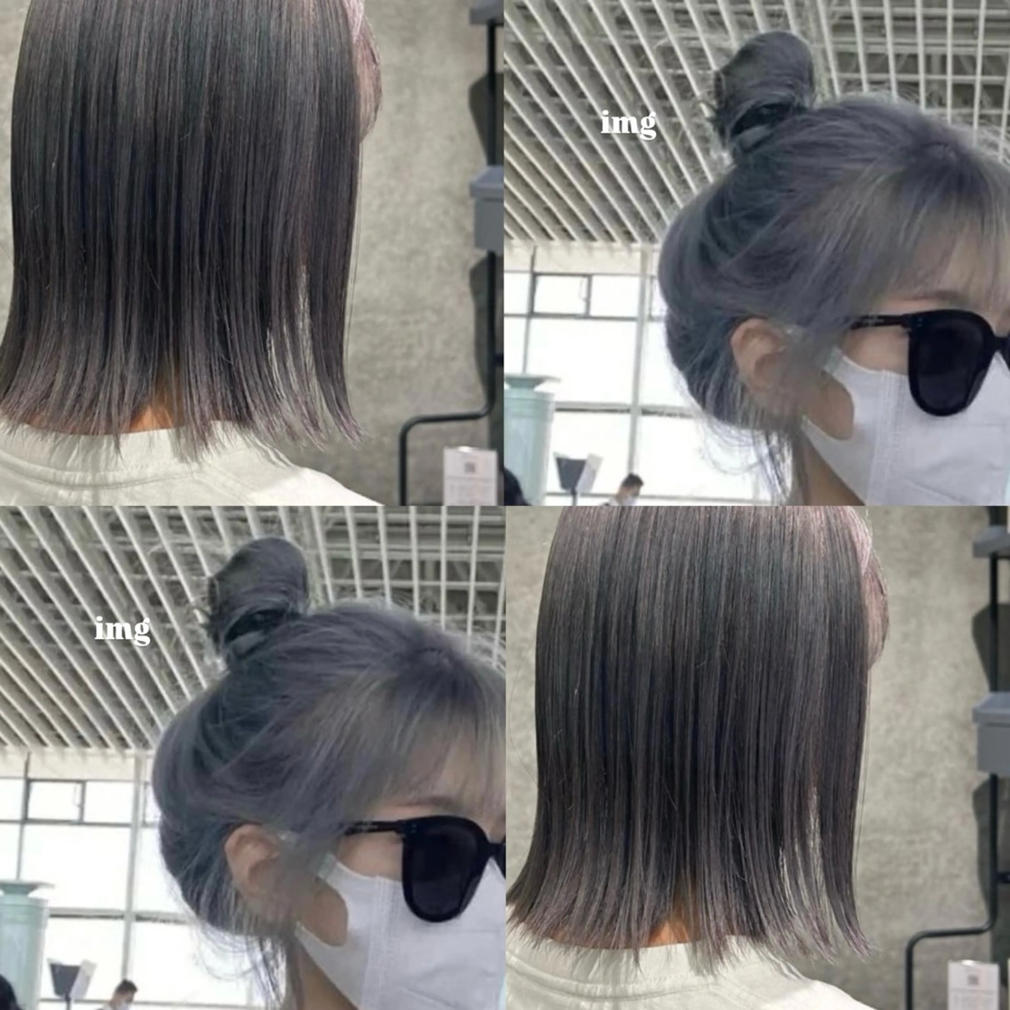 ショート ぱつっとボブ/Wカラ ー/ことこ🍒のヘアスタイル