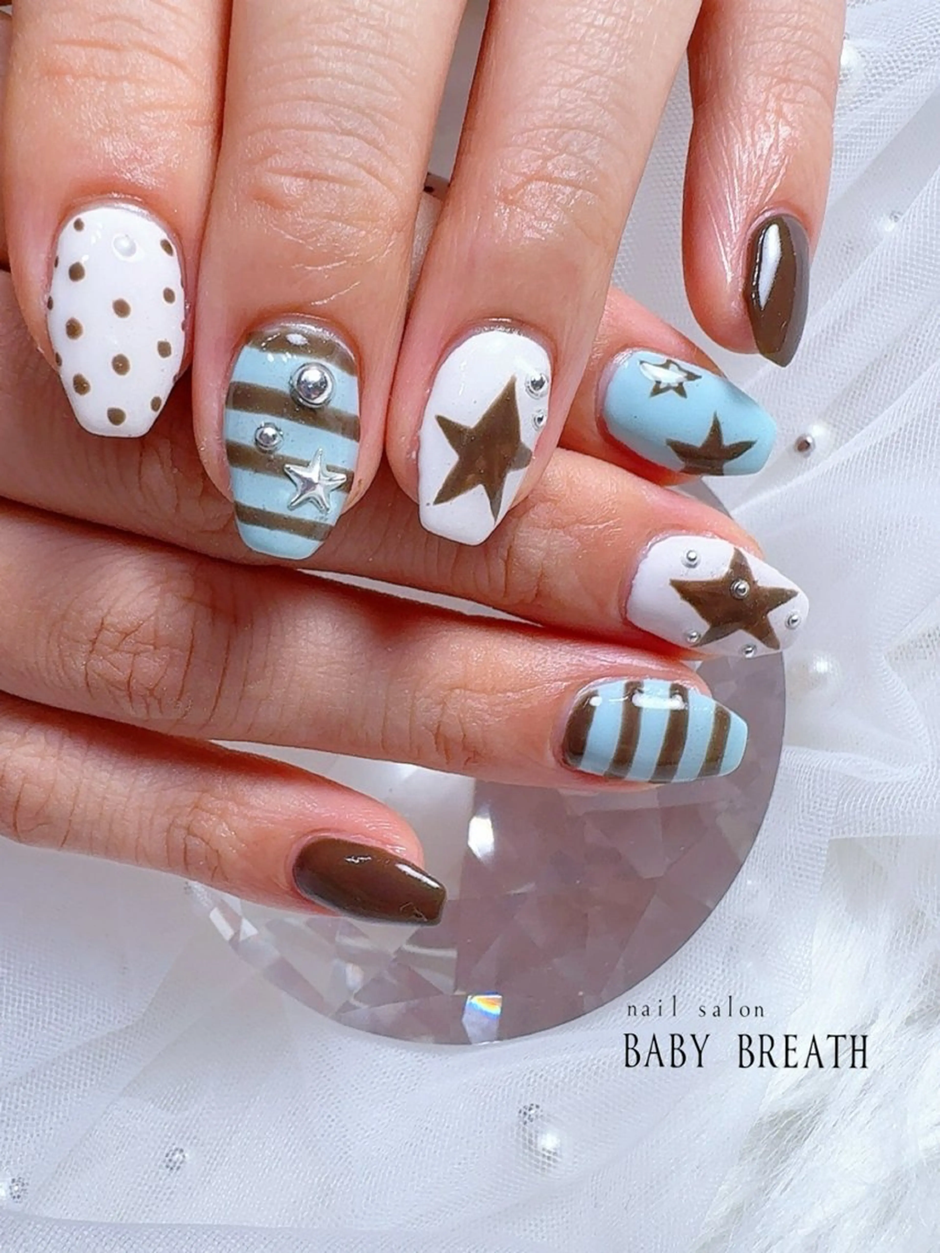 ネイル アートネイル フラッシュネイル フットネイル グラデーション ラメ(グリッター) ハンドネイル BABY BREATH所属・y natsumiのネイルデザイン