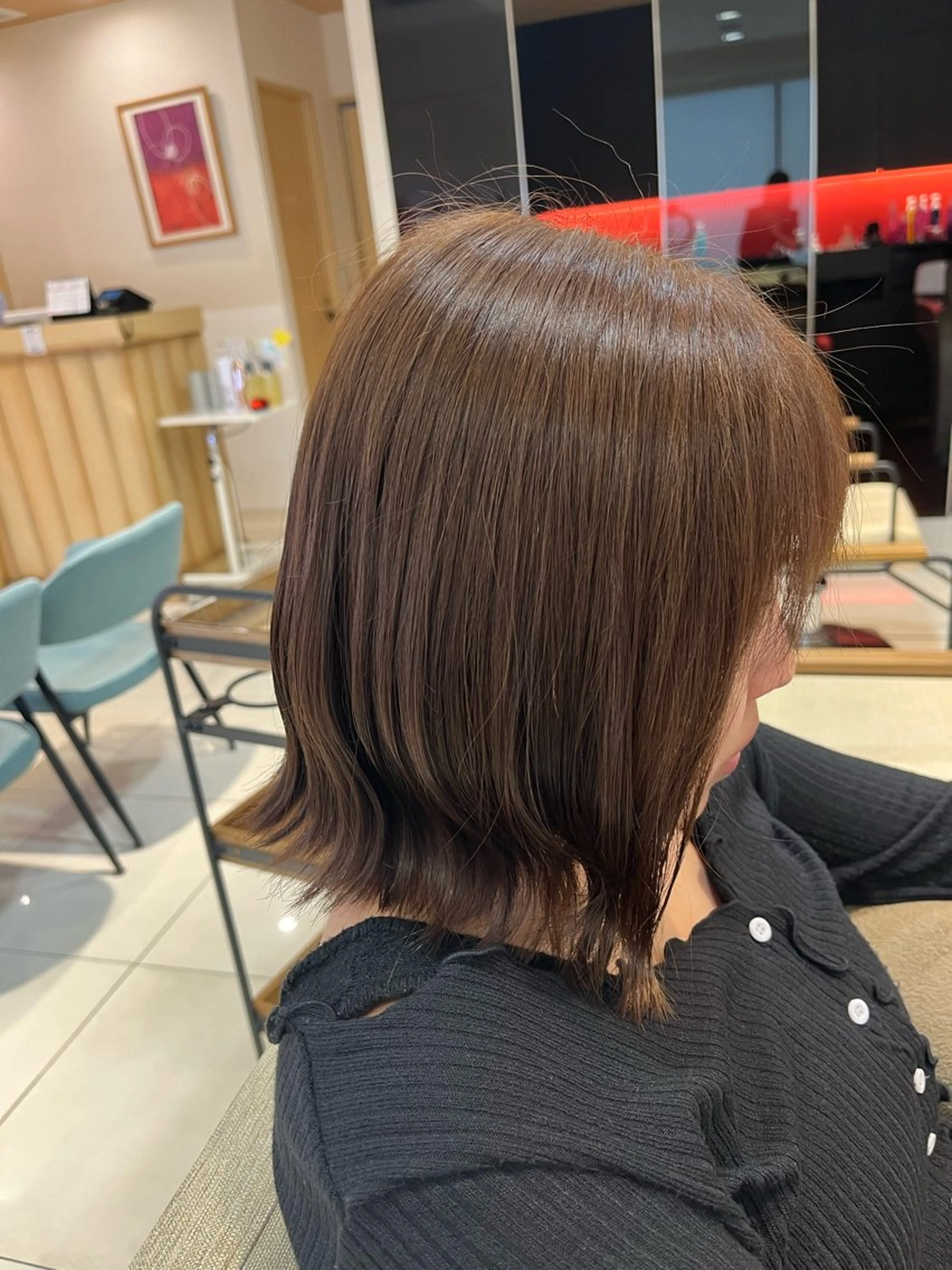 ミディアム アッシュ ヘアカラー トリートメント なつな/ 透明感カラーのヘアスタイル