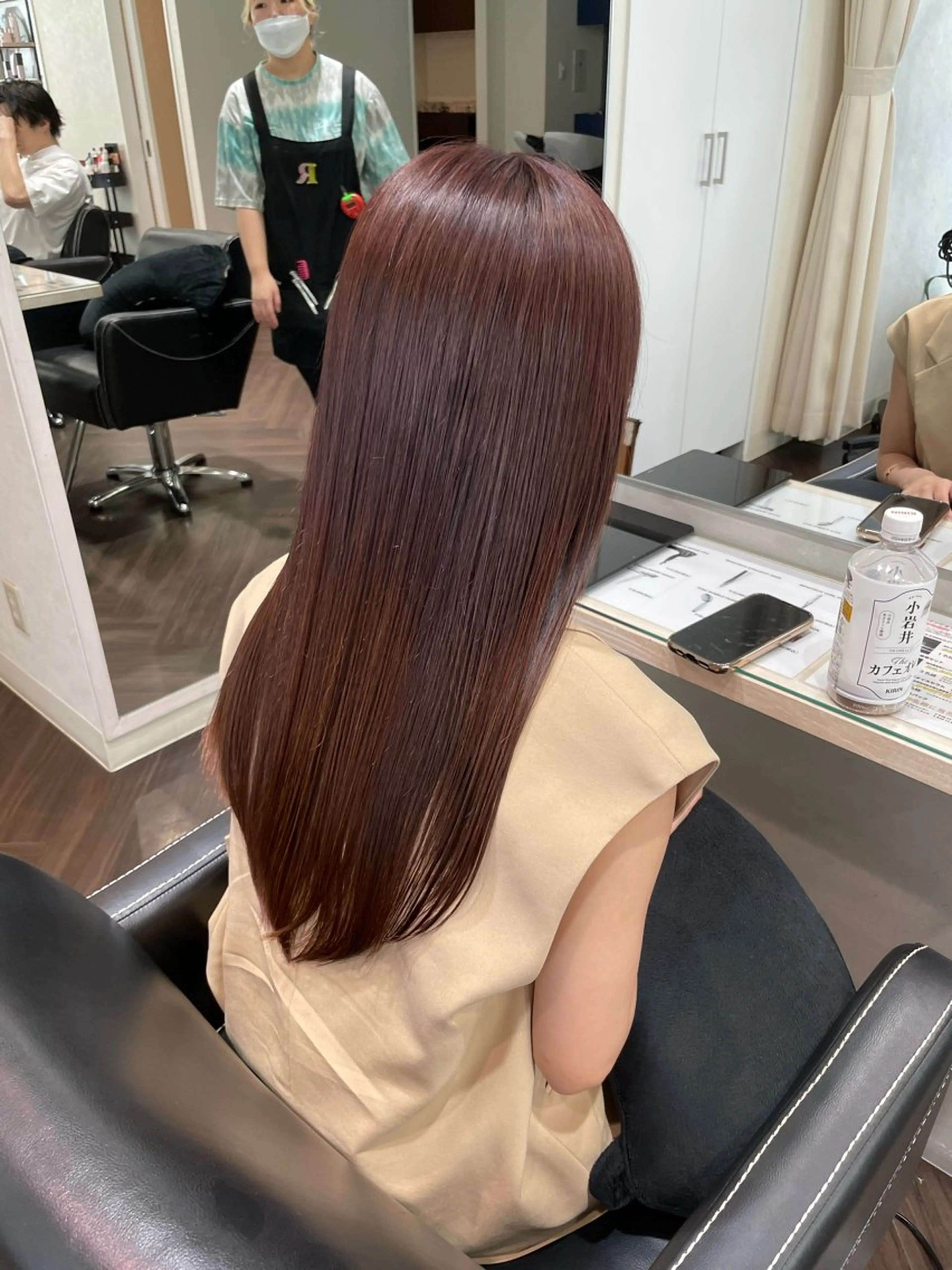 ロング カラー ボルドーカラー ブラウンカラー 髪質改善 恵比寿/カット特化✨ ケンジのヘアスタイル