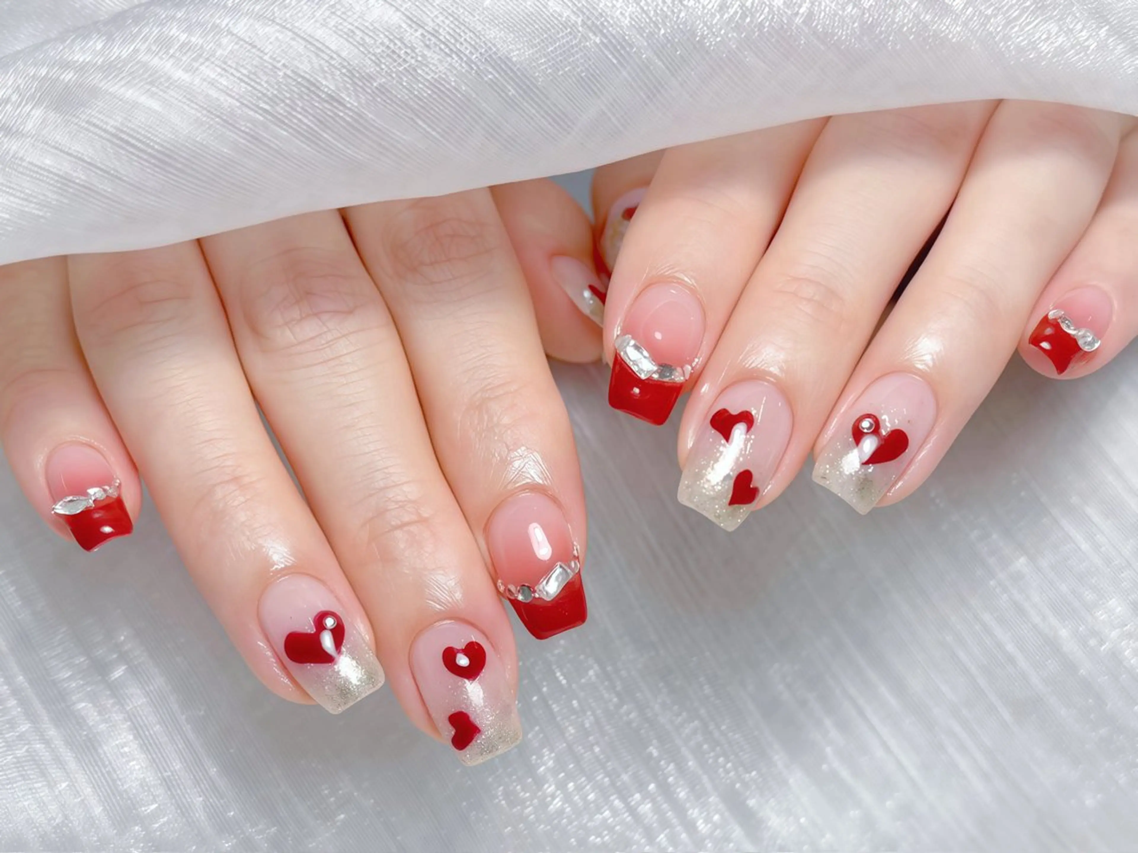 ネイル 長さ出し フレンチネイル グラデーション マグネットネイル マグネットフレンチ ハンドネイル ハンドケア ⭐️Dreamy Nail⭐️のネイルデザイン