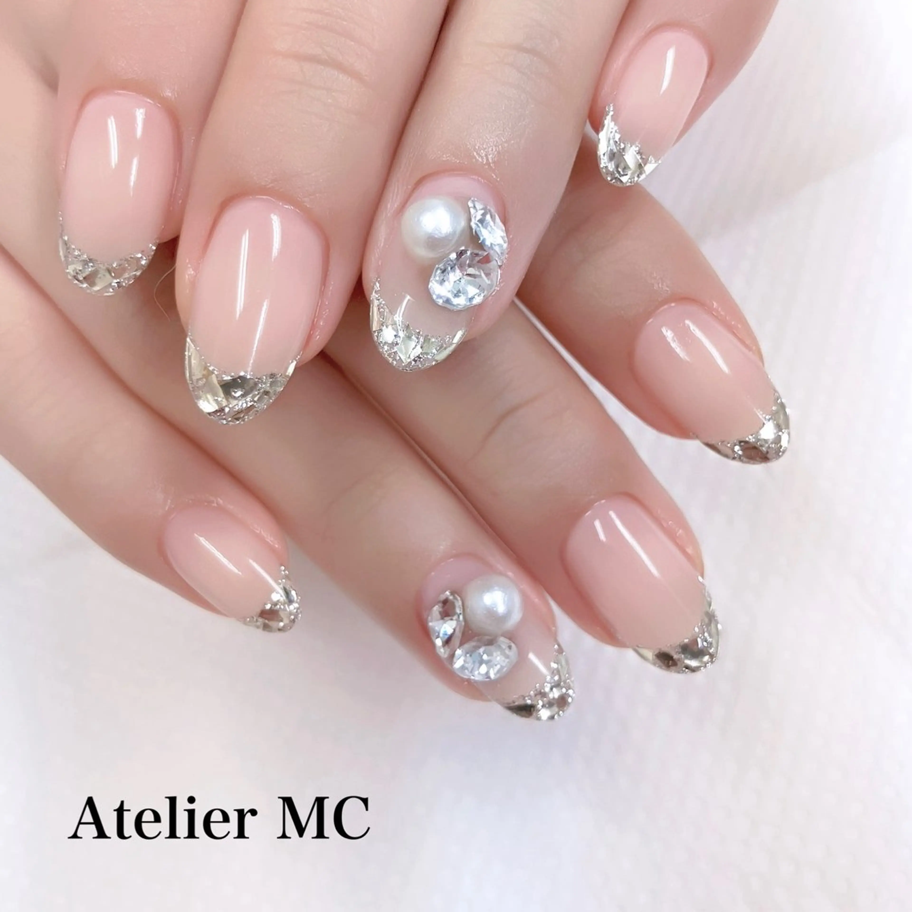 ネイル フレンチネイル ブライダルネイル ハンドネイル アトリエ エムシー 【新富町・東銀座】のネイルデザイン