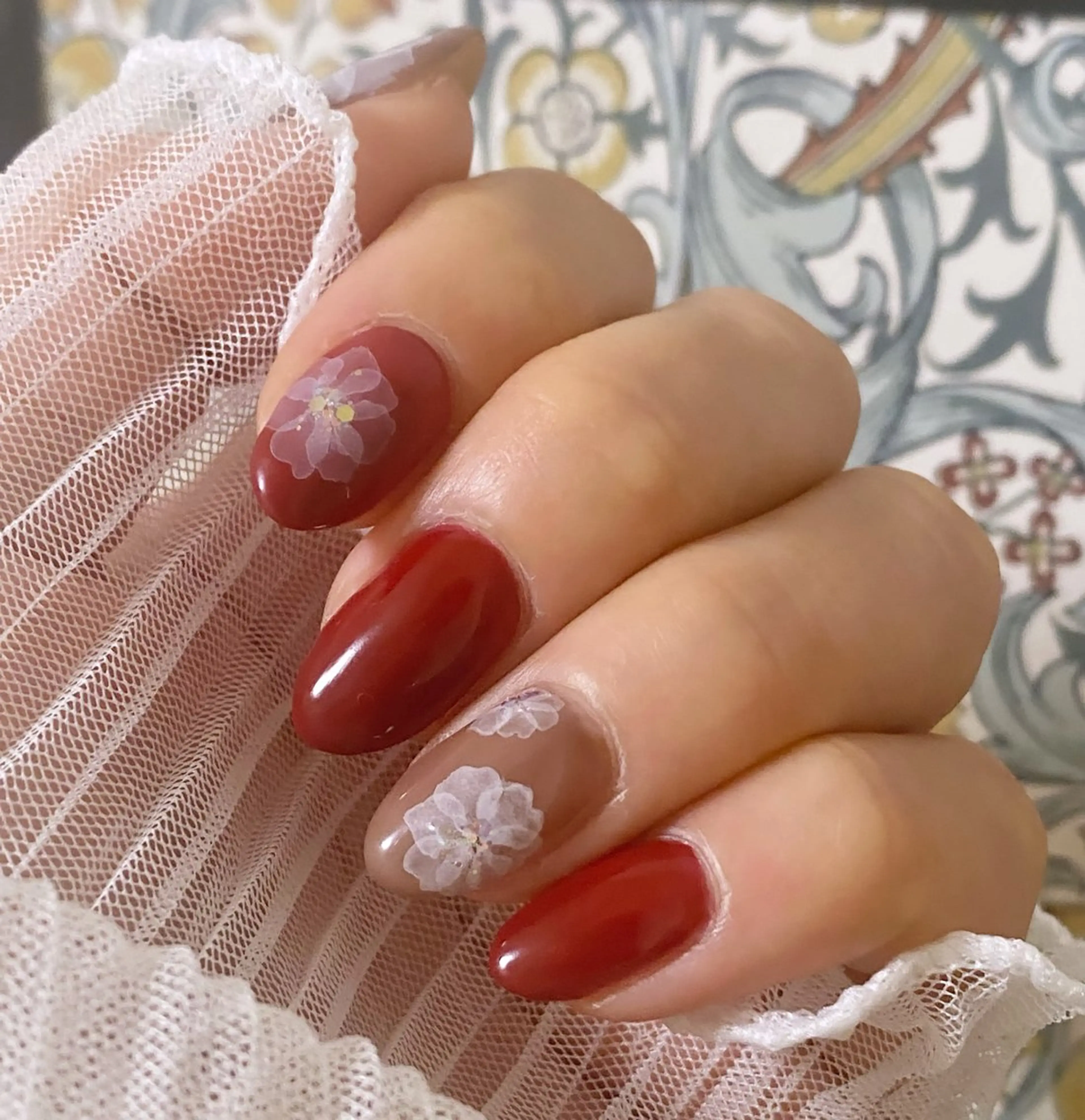 ネイル アートネイル フラワーネイル Hana_ Rieのネイルデザイン