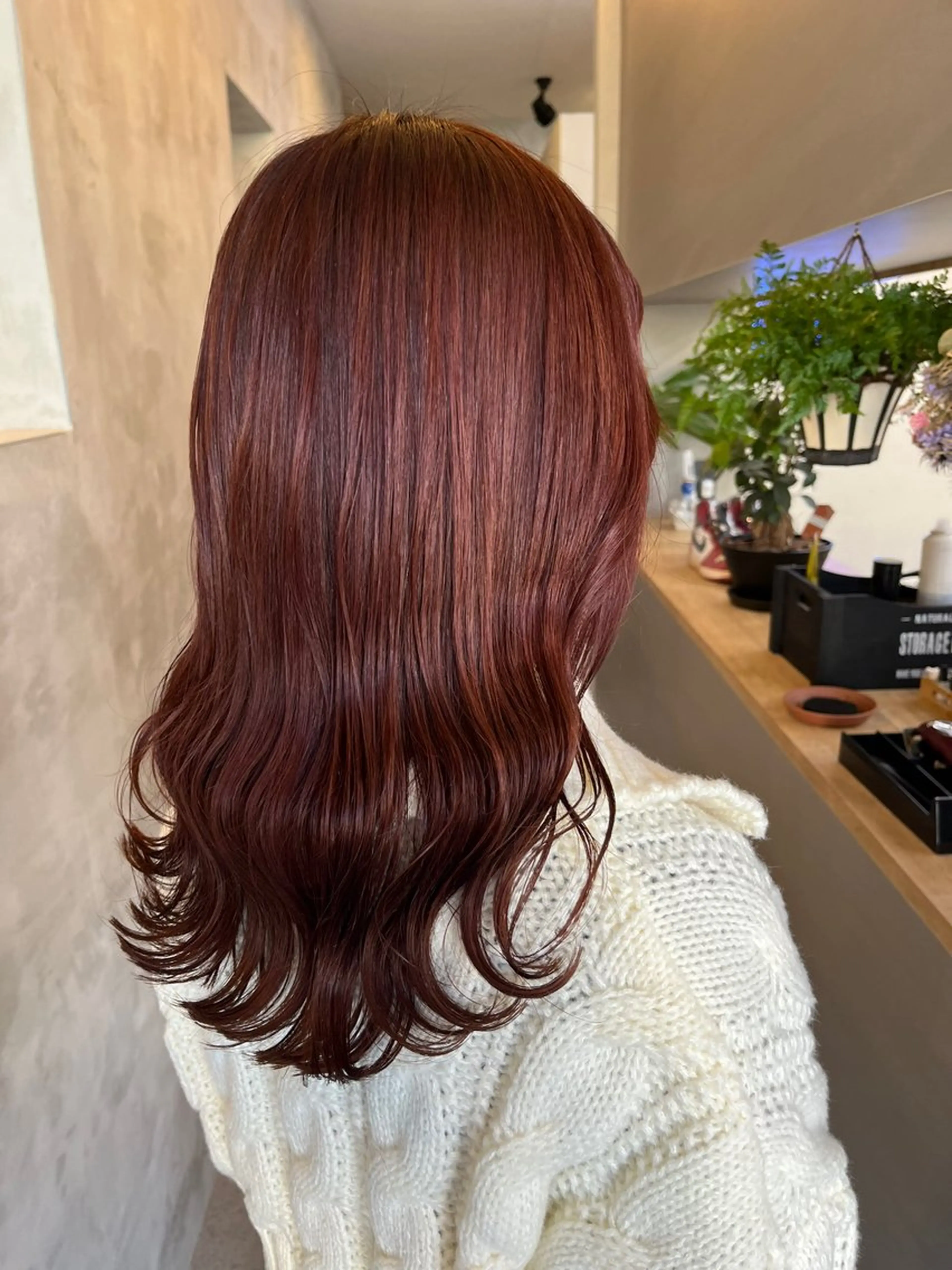 ロング カラー レッドカラー カット ヘアカラー Salon de  COCO所属・Yu kaのヘアスタイル