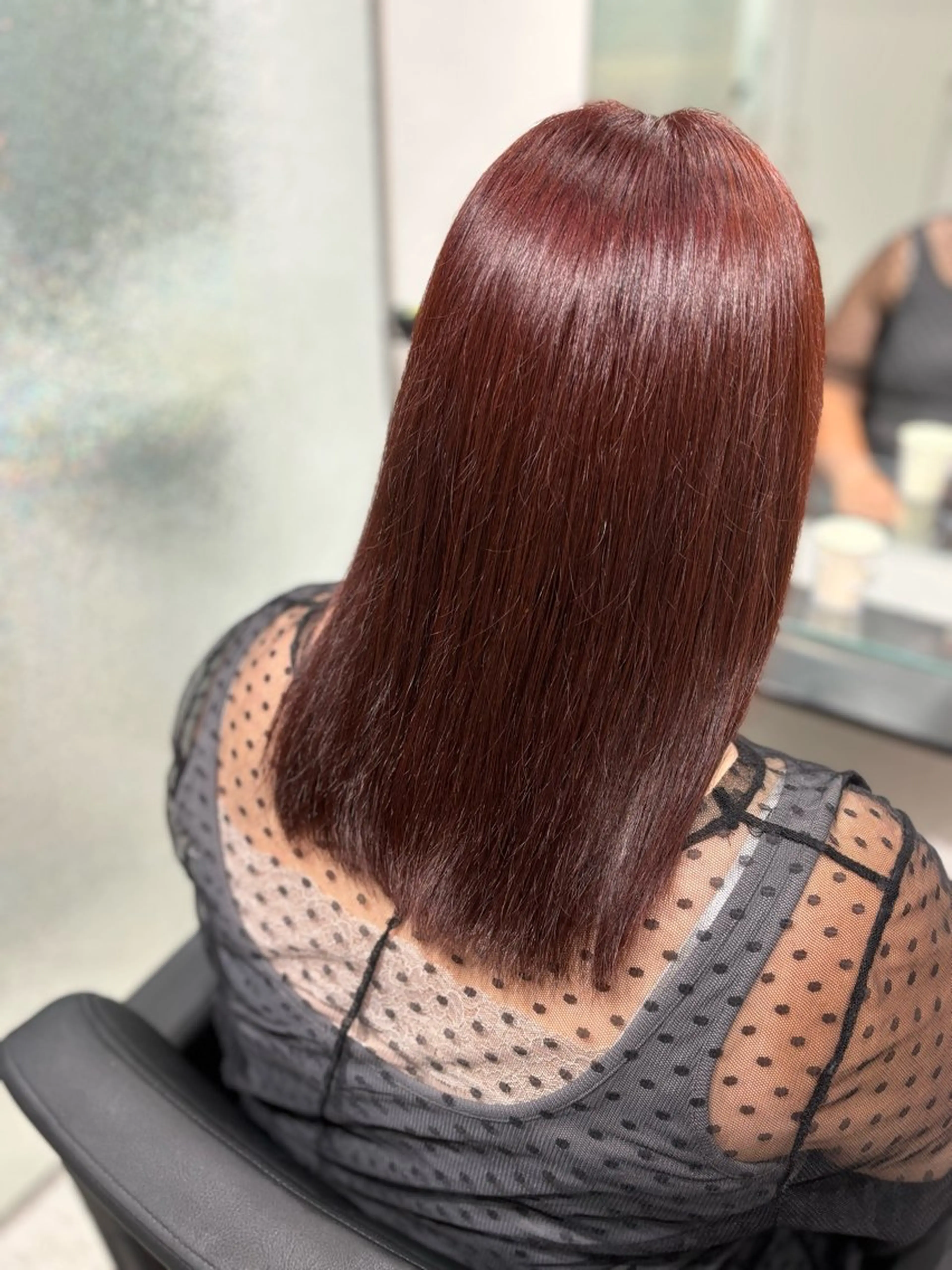 セミロング カラー ブリーチ ダブルカラー ブリーチなしカラー ヘアカラー Yuzu️🫧AO/ 艶カラー/韓国ヘアのヘアスタイル