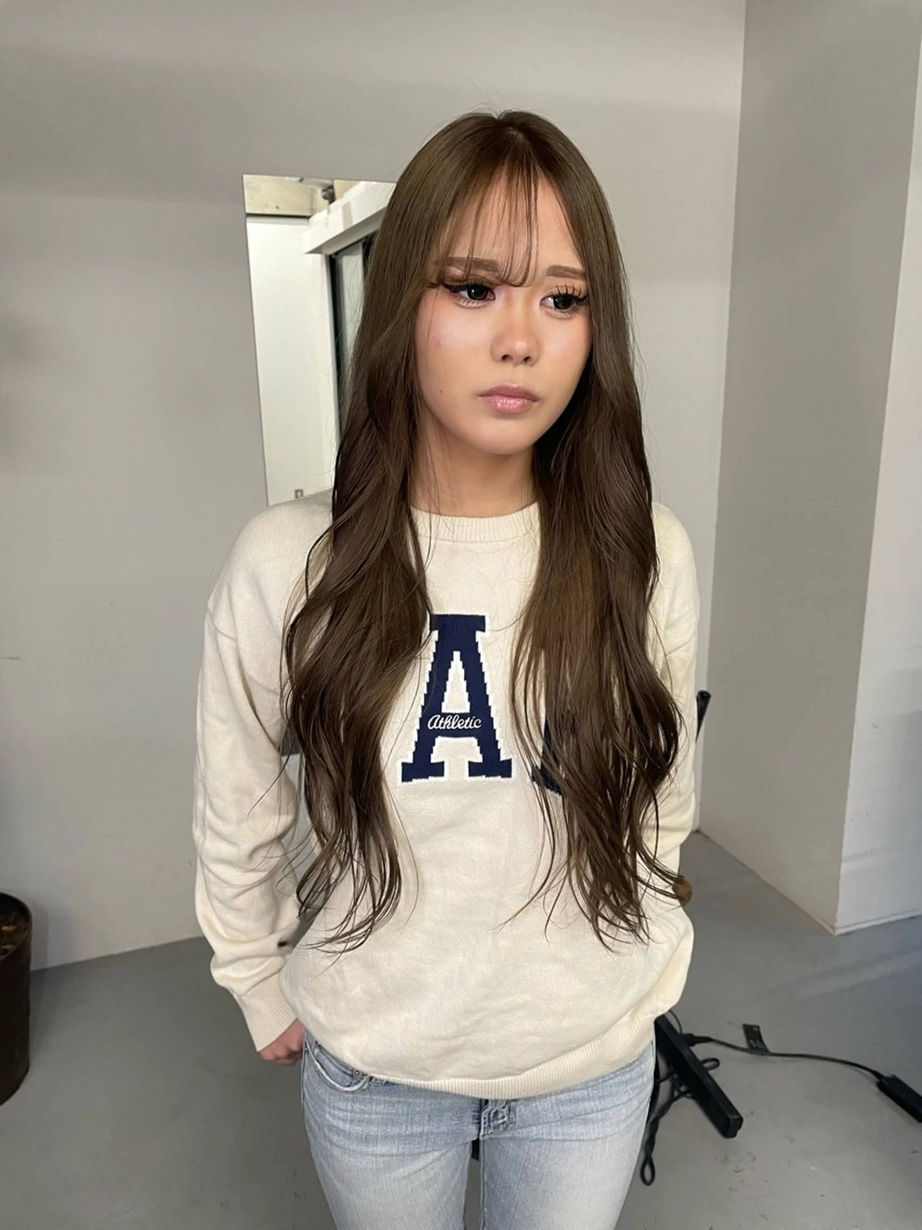 ロング カラー ヘアカラー トリートメント カットモデル/ ハイトーン/ゆうあのヘアスタイル