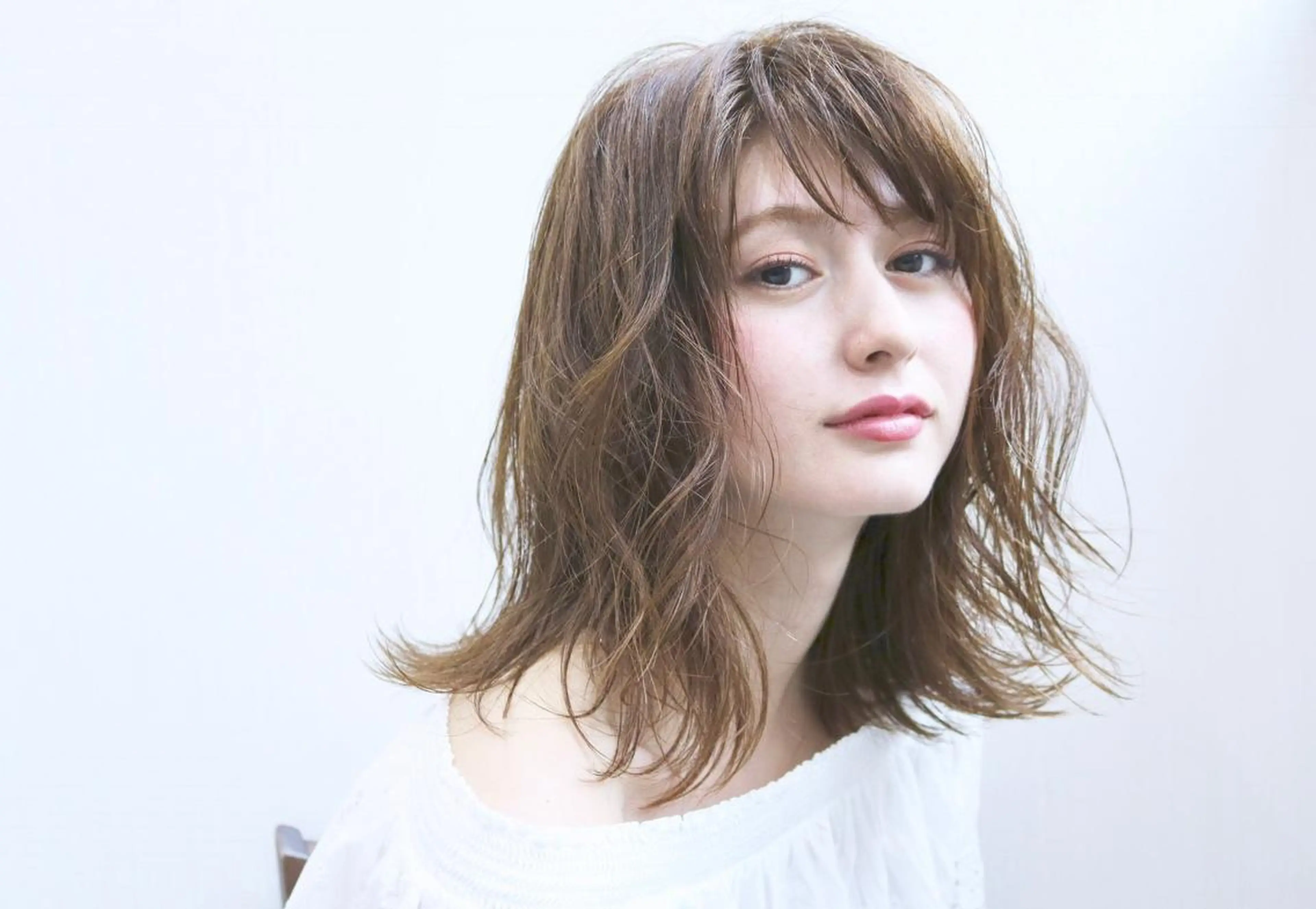 ミディアム カラー パーマ 山下 直人のヘアスタイル