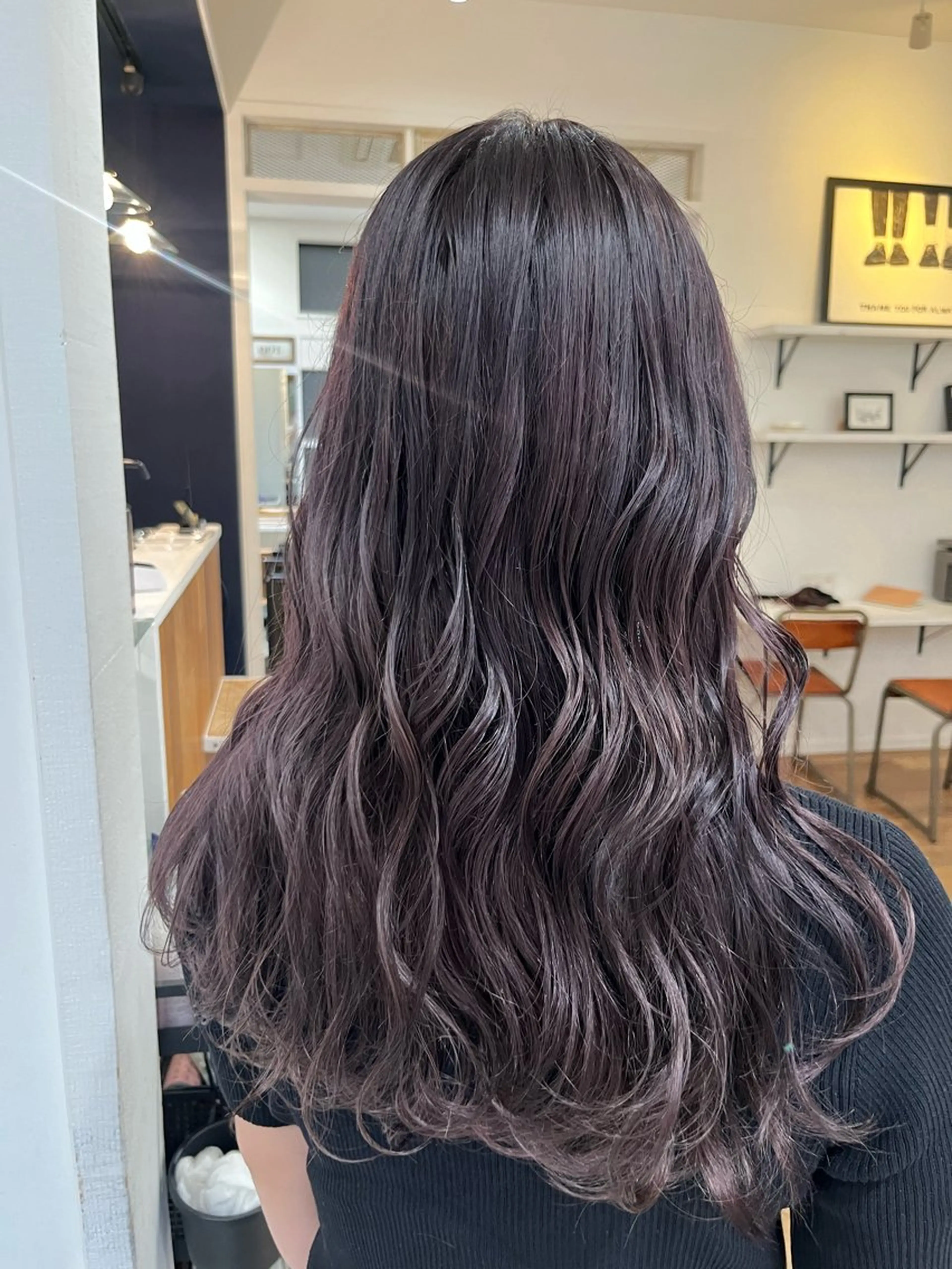 ロング カラー ブリーチ グレージュ ラベンダーカラー ラベンダーグレージュ ラベンダーグレー ヘアカラー トリートメント 無料カットモデル‪✨ ✂️Nanami🌷のヘアスタイル