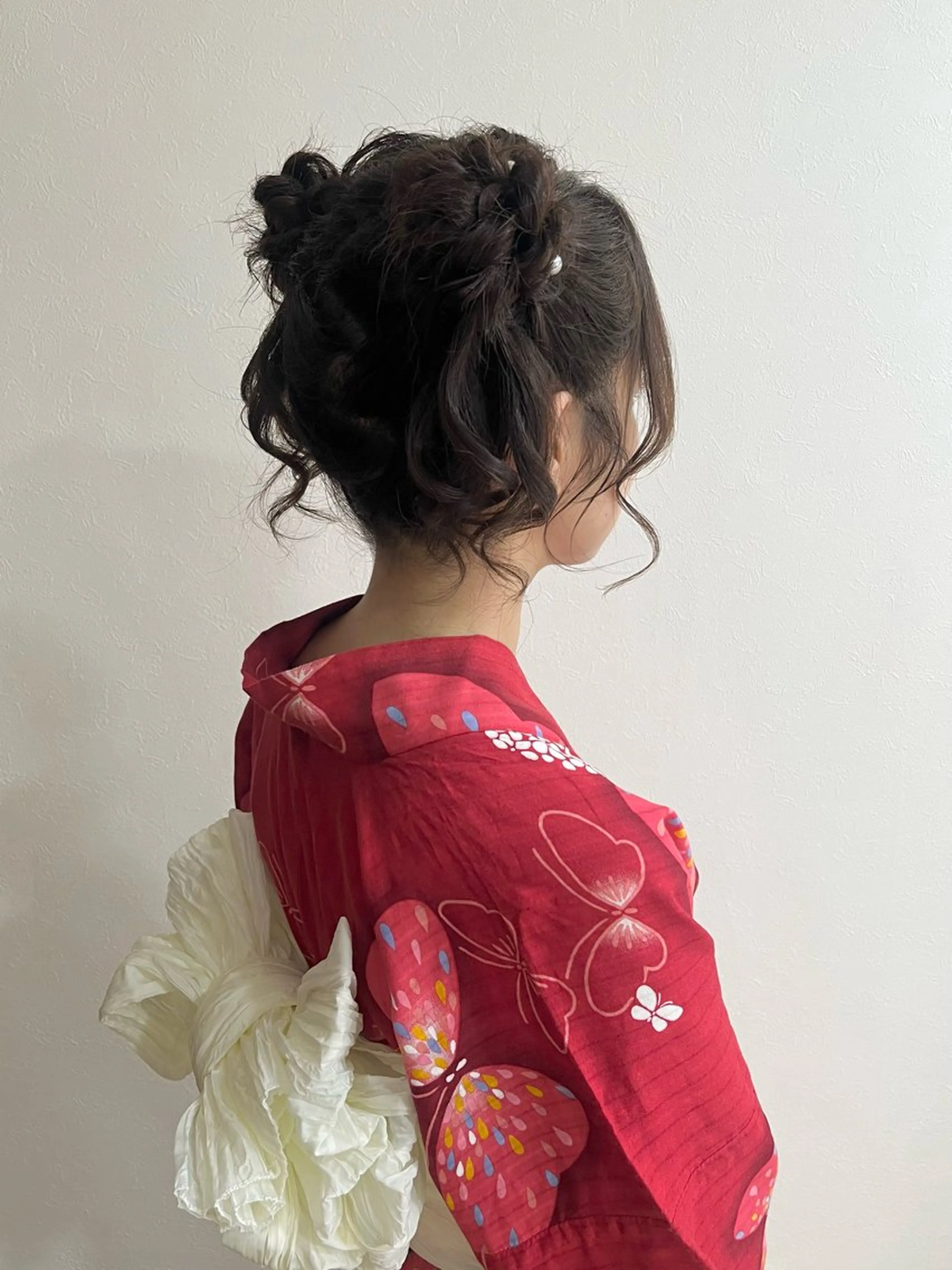 ミディアム ヘアアレンジ 浴衣 ヘアセット ヘアセットサロン /上坪愛美のヘアスタイル