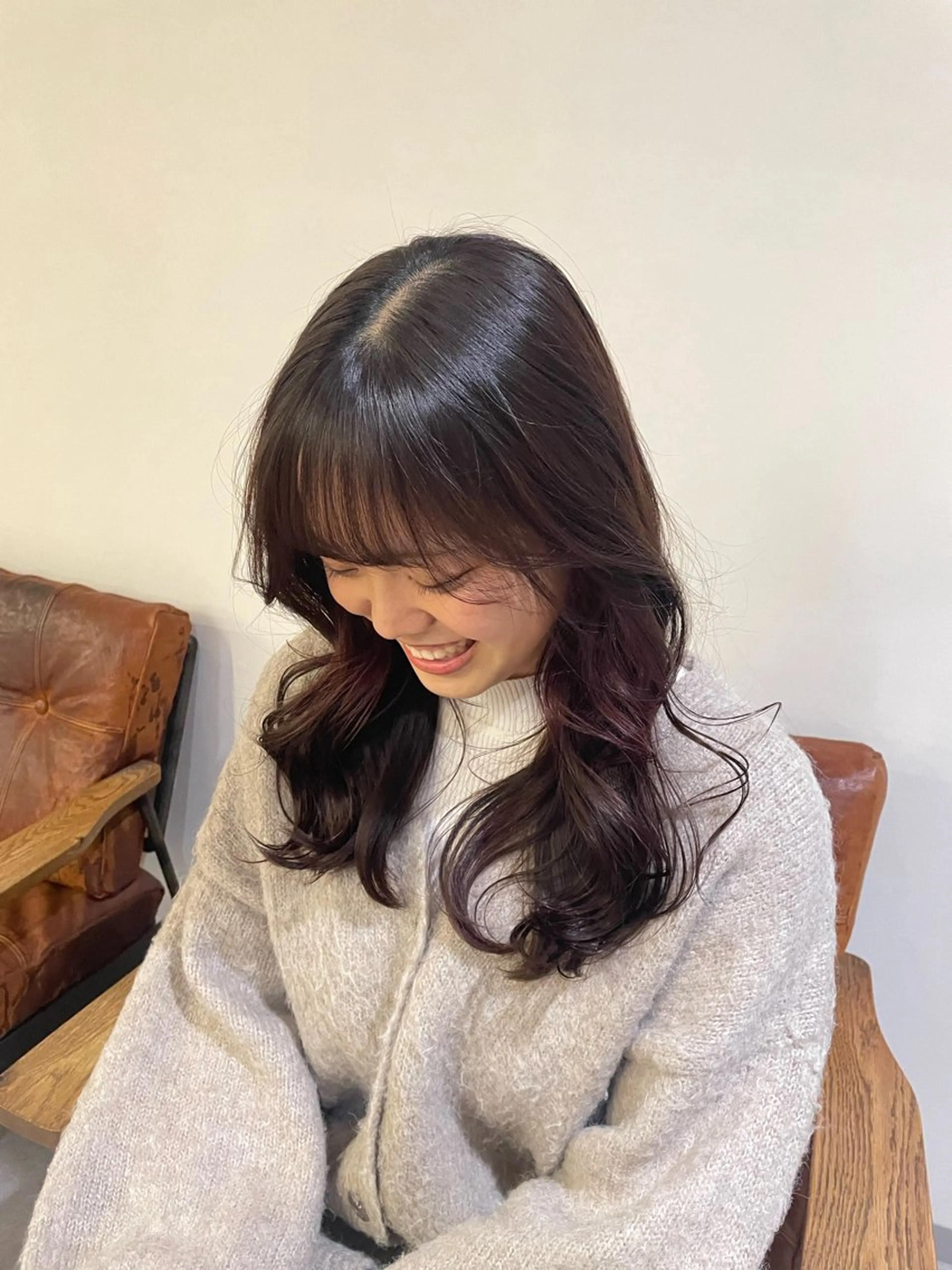 カラー インナーカラー ピンクカラー MASHU chayamachi店所属・【梅田美容室】 似合わせカット サヤのヘアスタイル