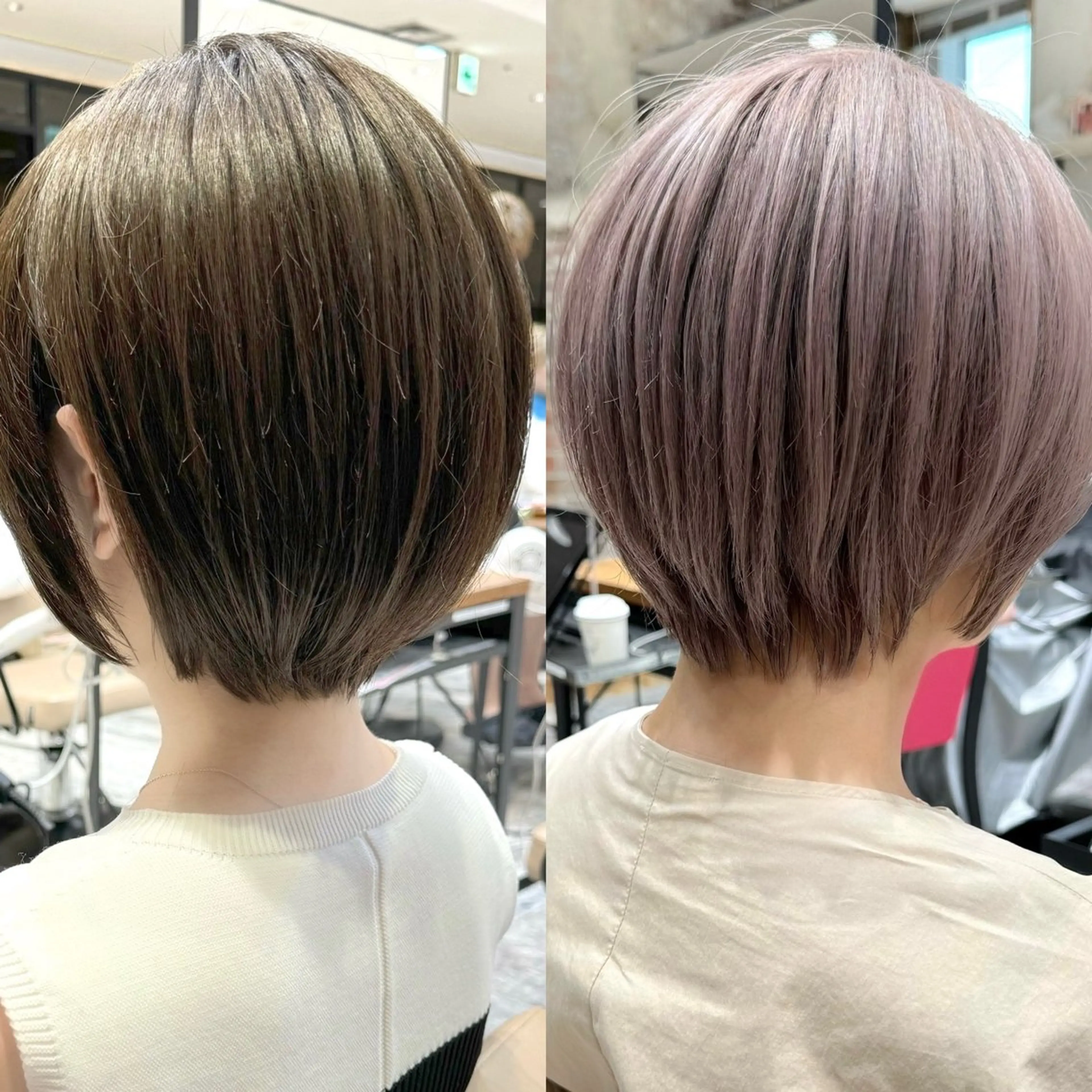 ショート カラー カット ヘアカラー トリートメント 💍新宿ショート 💍岩田莉奈のヘアスタイル