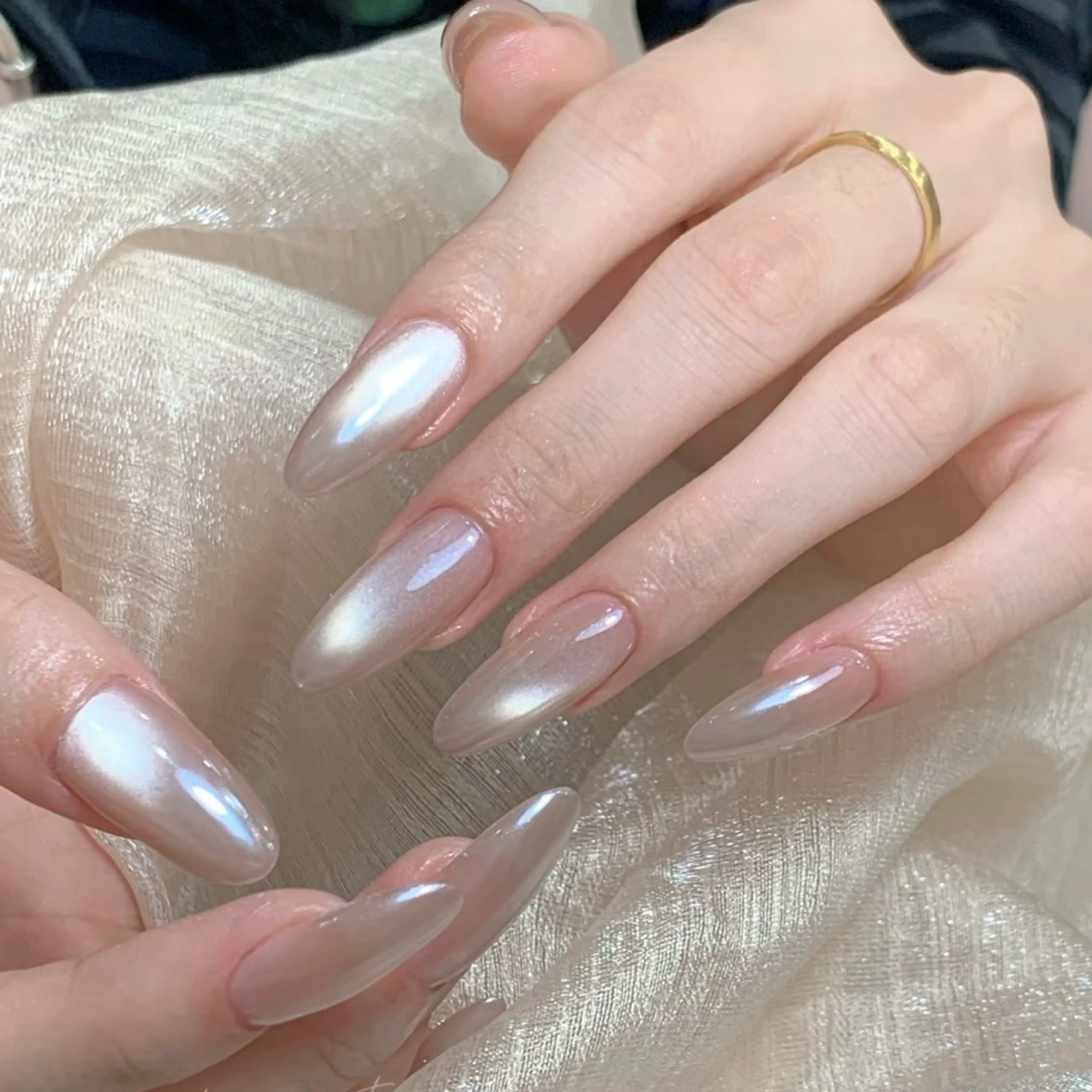 【研修ネイリスト応援クーポン】長さ出し10本マグネット／ラメグラの写真
