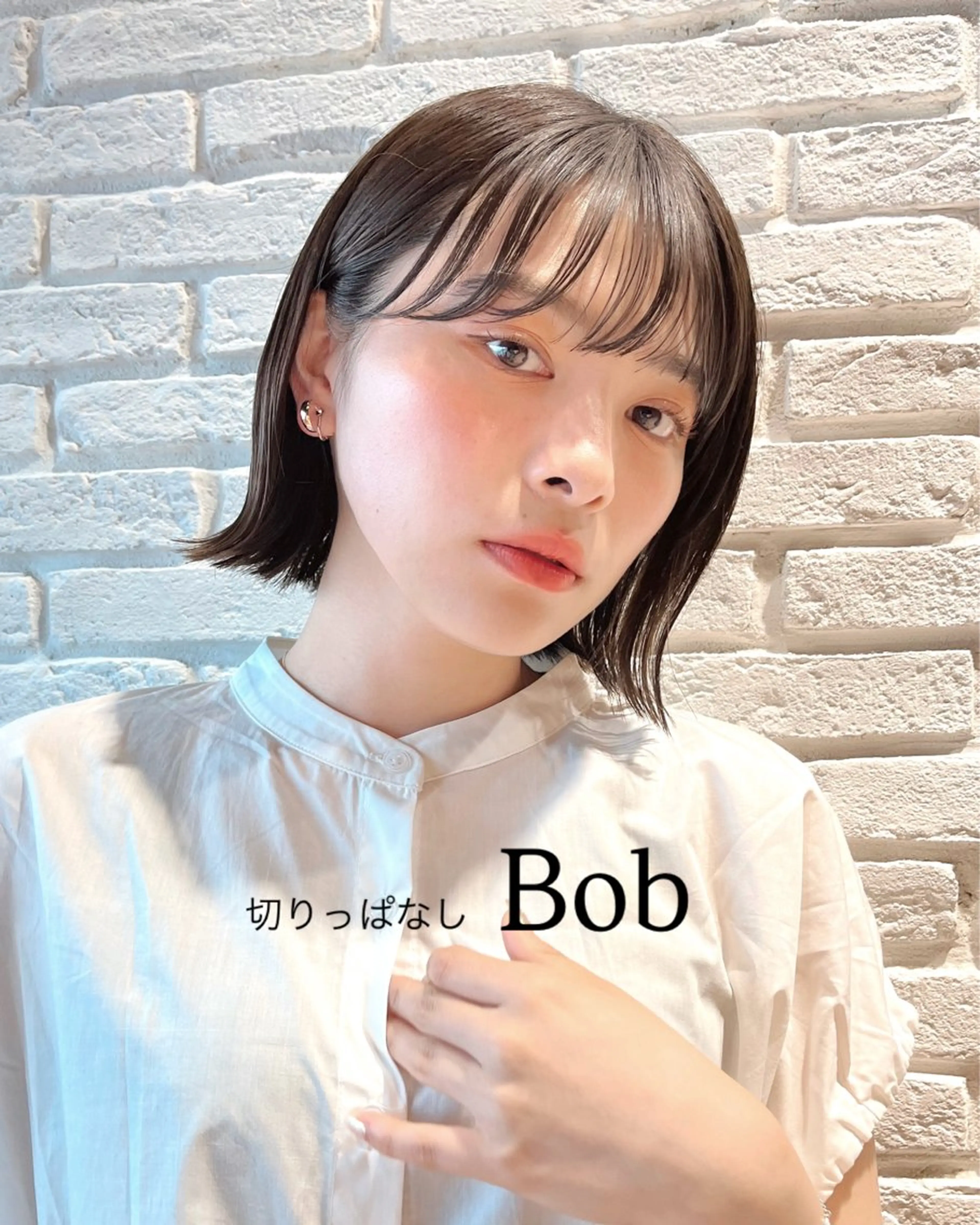 ミディアム カラー ヘアアレンジ 切りっぱなしボブ 透明感カラー グレージュ ボブ カット ヘアカラー トリートメント 🌱ボブ/レイヤー/ ベージュ/あやみ✨のヘアスタイル