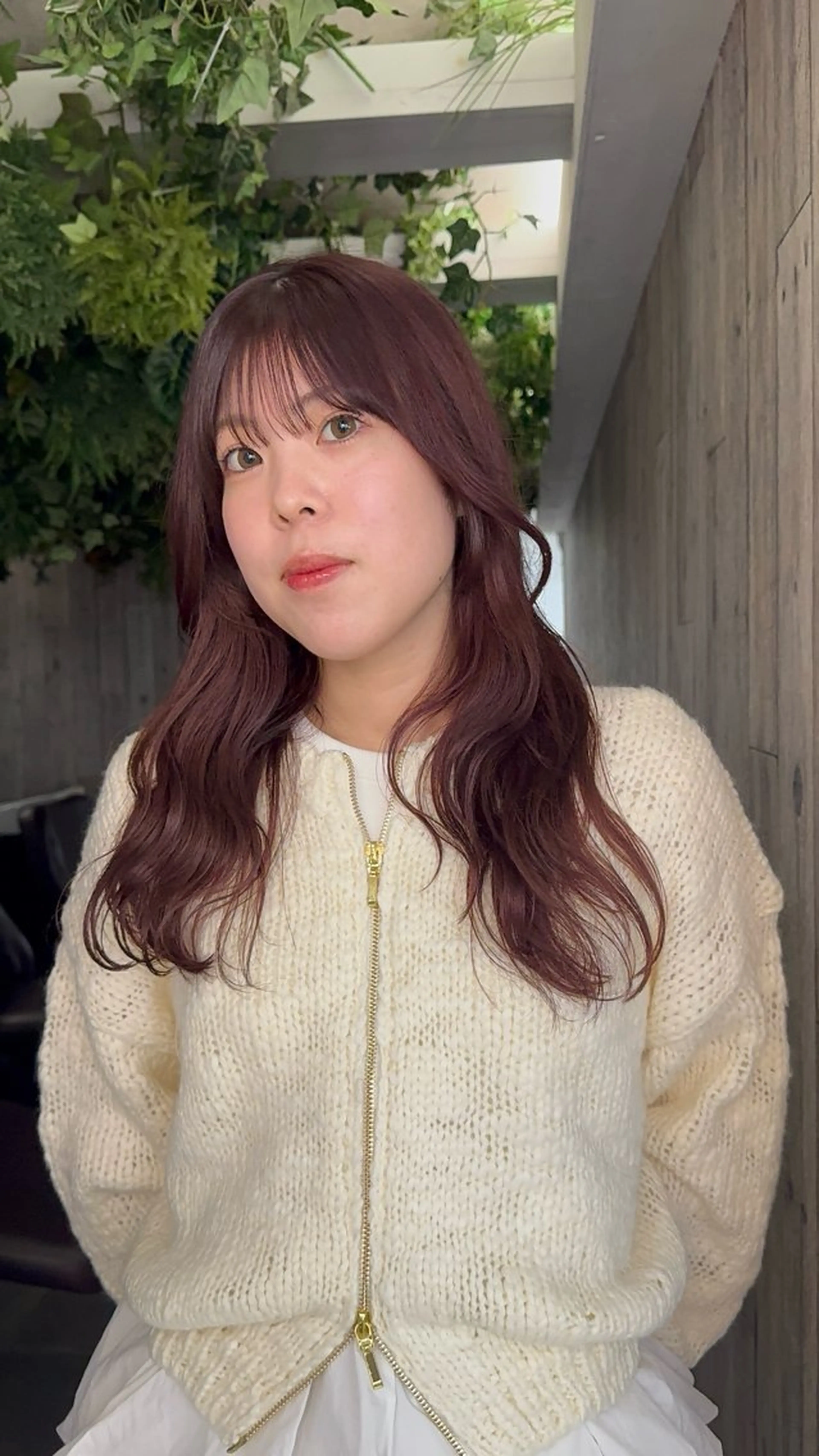 ミディアム カラー ヘアアレンジ ヘアカラー トリートメント あおい 🍒暖色カラーのヘアスタイル