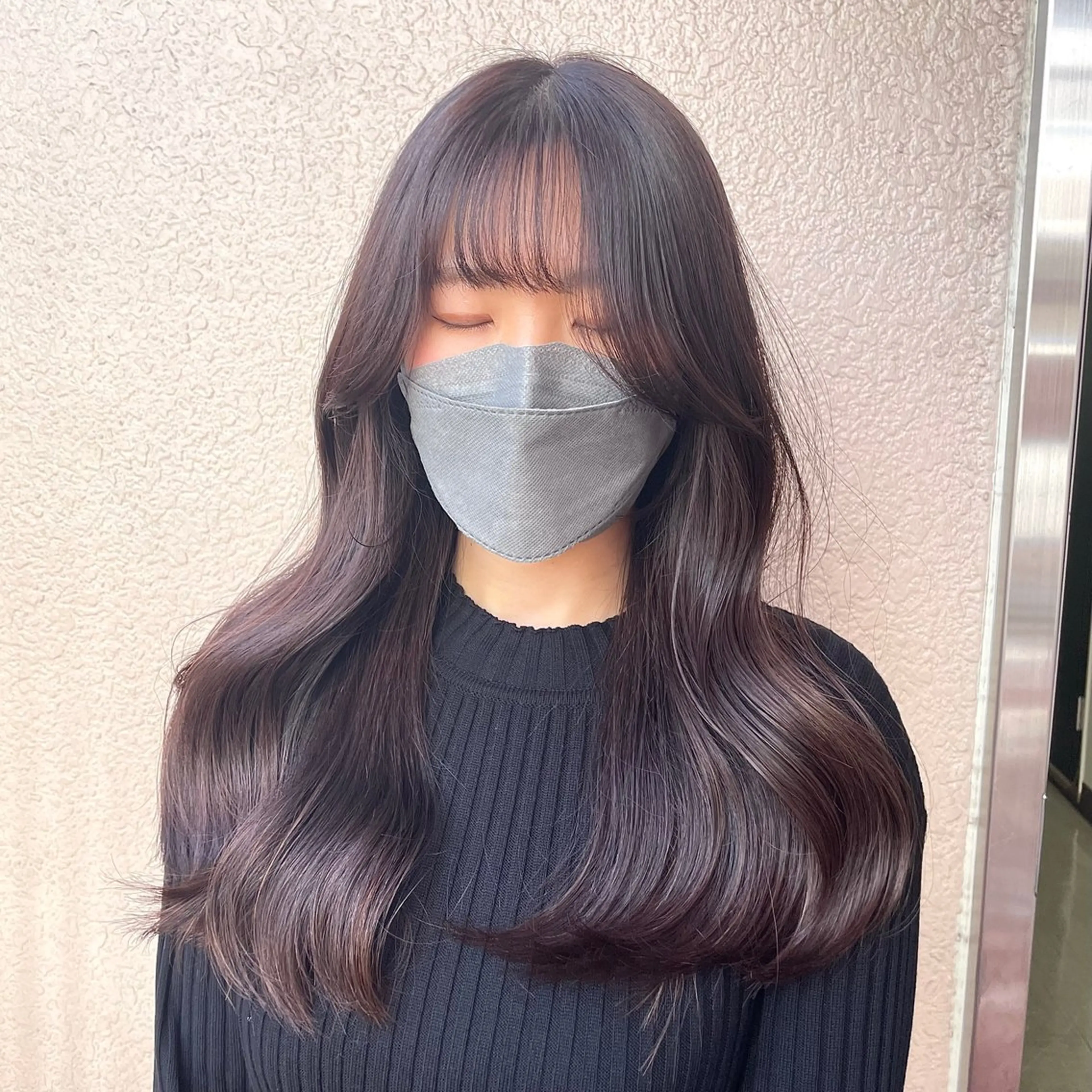 セミロング カラー カット ヘアカラー トリートメント layercut✂️ 韓国ヘア/髪質改善のヘアスタイル