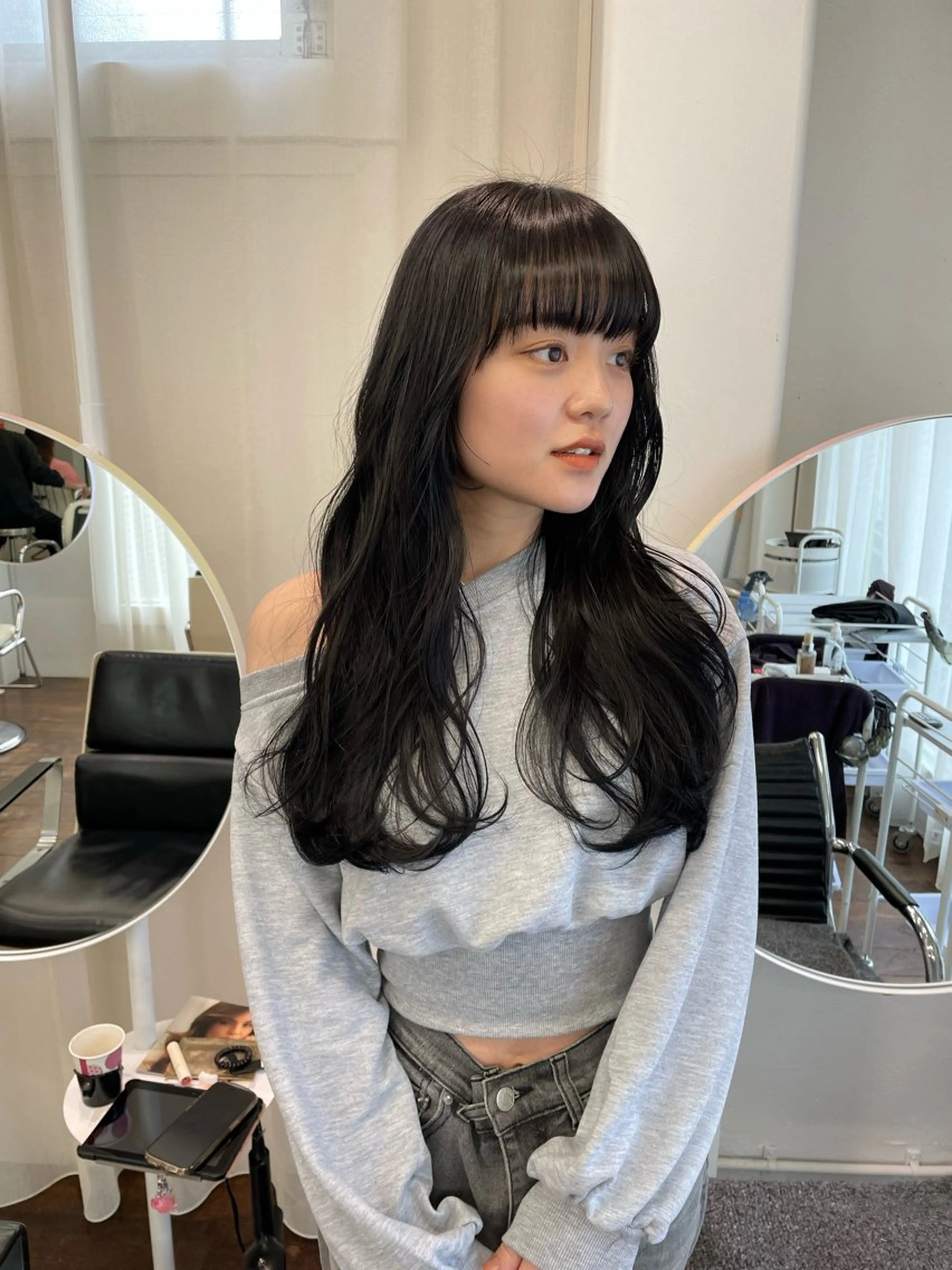 ロング カラー カット ヘアカラー トリートメント レイヤーカット🎀 kanaのヘアスタイル