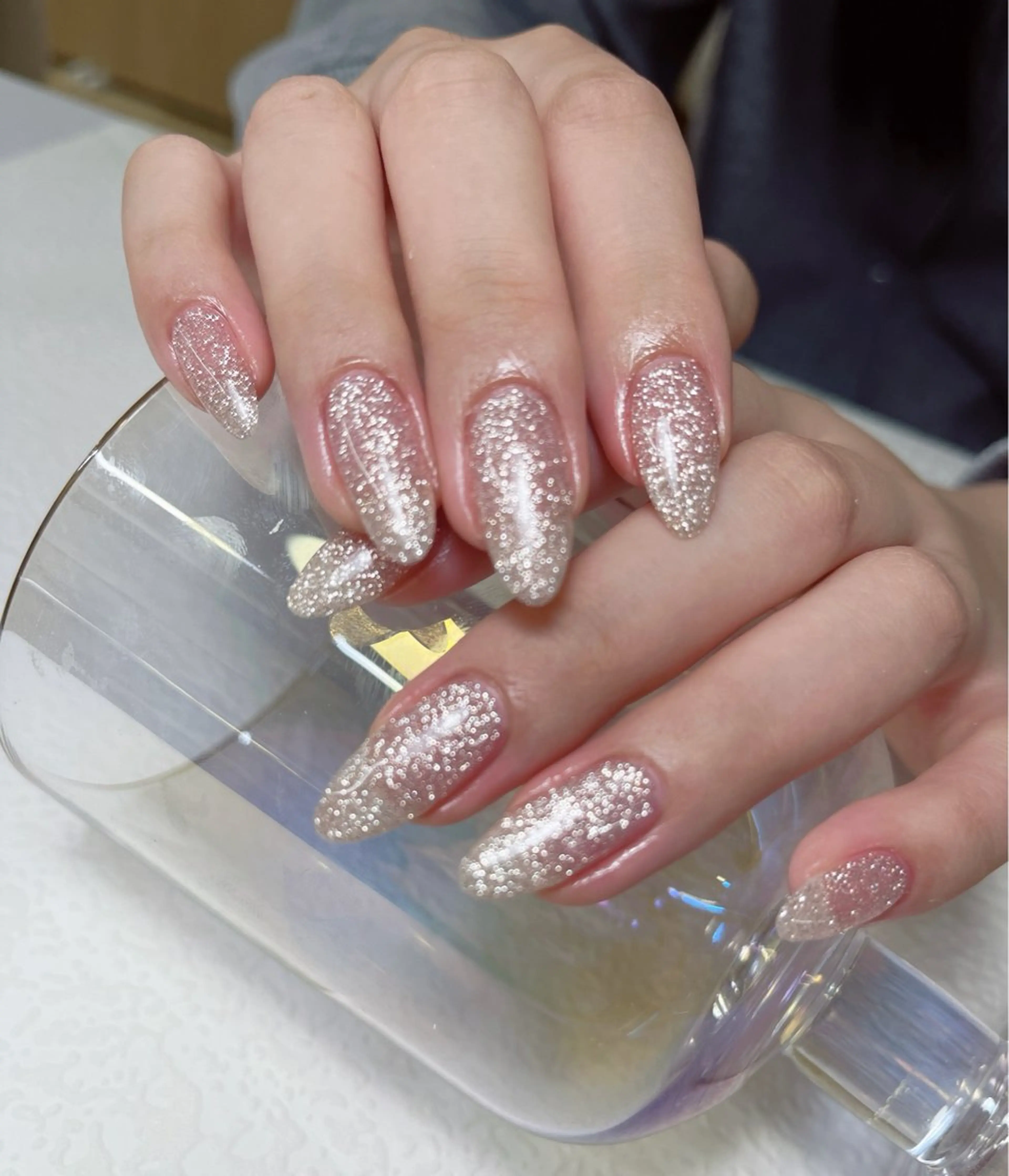 ネイル アートネイル フラッシュネイル ジェルネイル ガーリー キラキラネイル ネイルサロンred veil所属・RiRi  ネイルサロンのネイルデザイン