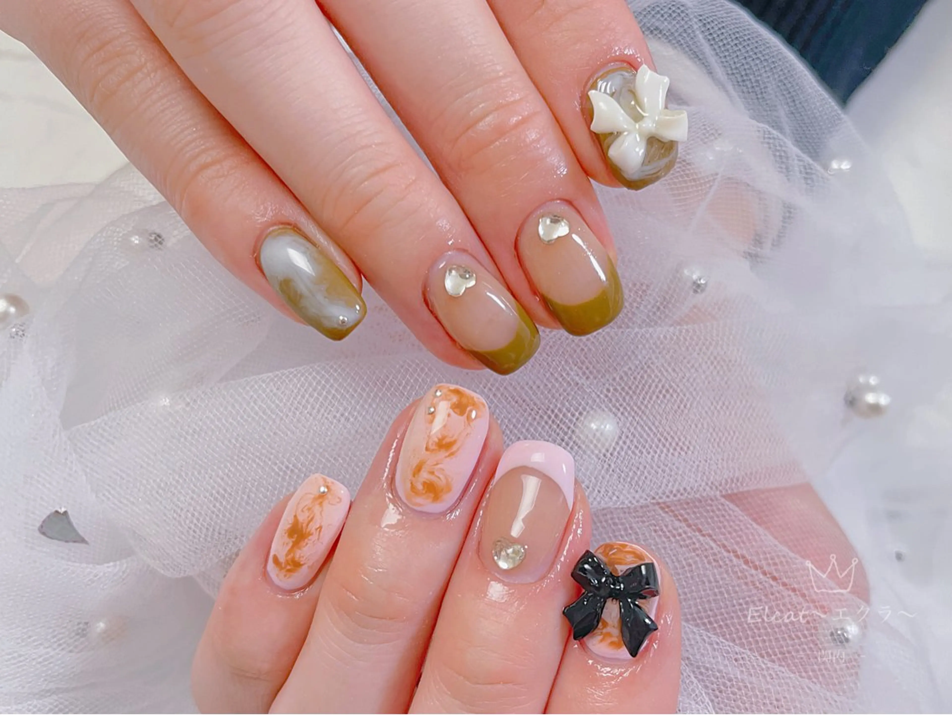 ネイル ハンドネイル ハンドケア ネイルサロンエクラ 🫧Shizukaのネイルデザイン