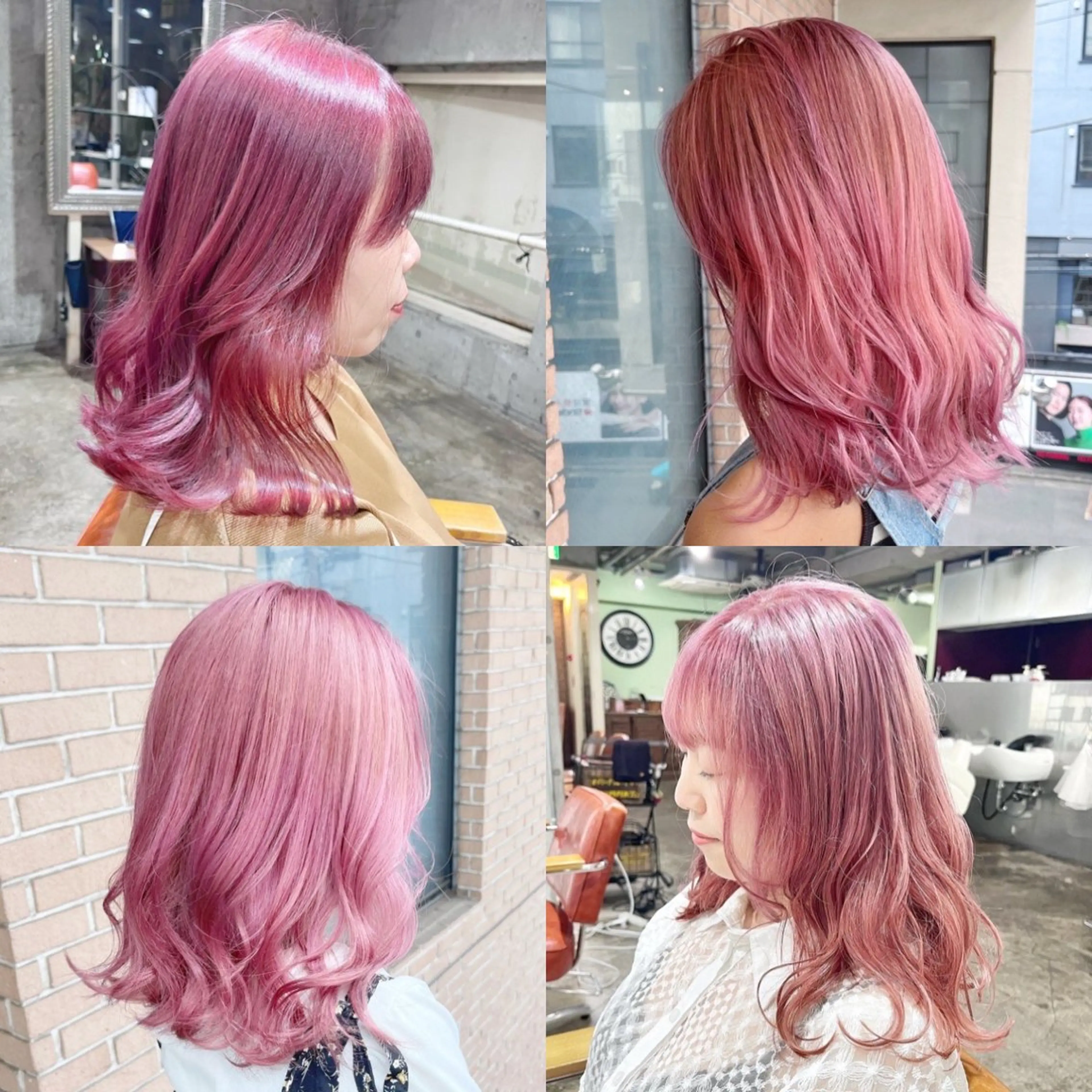 ロング カラー ヘアアレンジ ピンクカラー 似合わせカット ヘアカラー ピンクカラー🩷 ヘアセットＮＯ.1のヘアスタイル