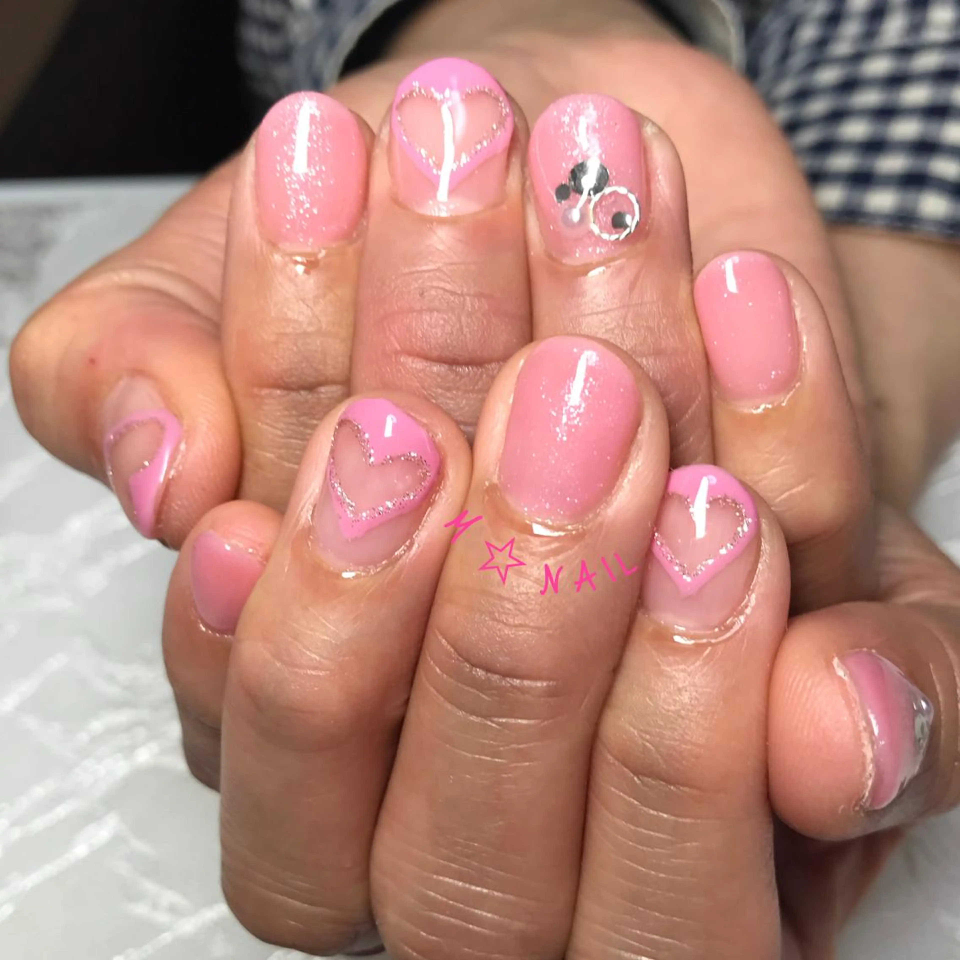 ネイル ピンク 春ネイル ハンドネイル COCO+所属・COCO +のネイルデザイン