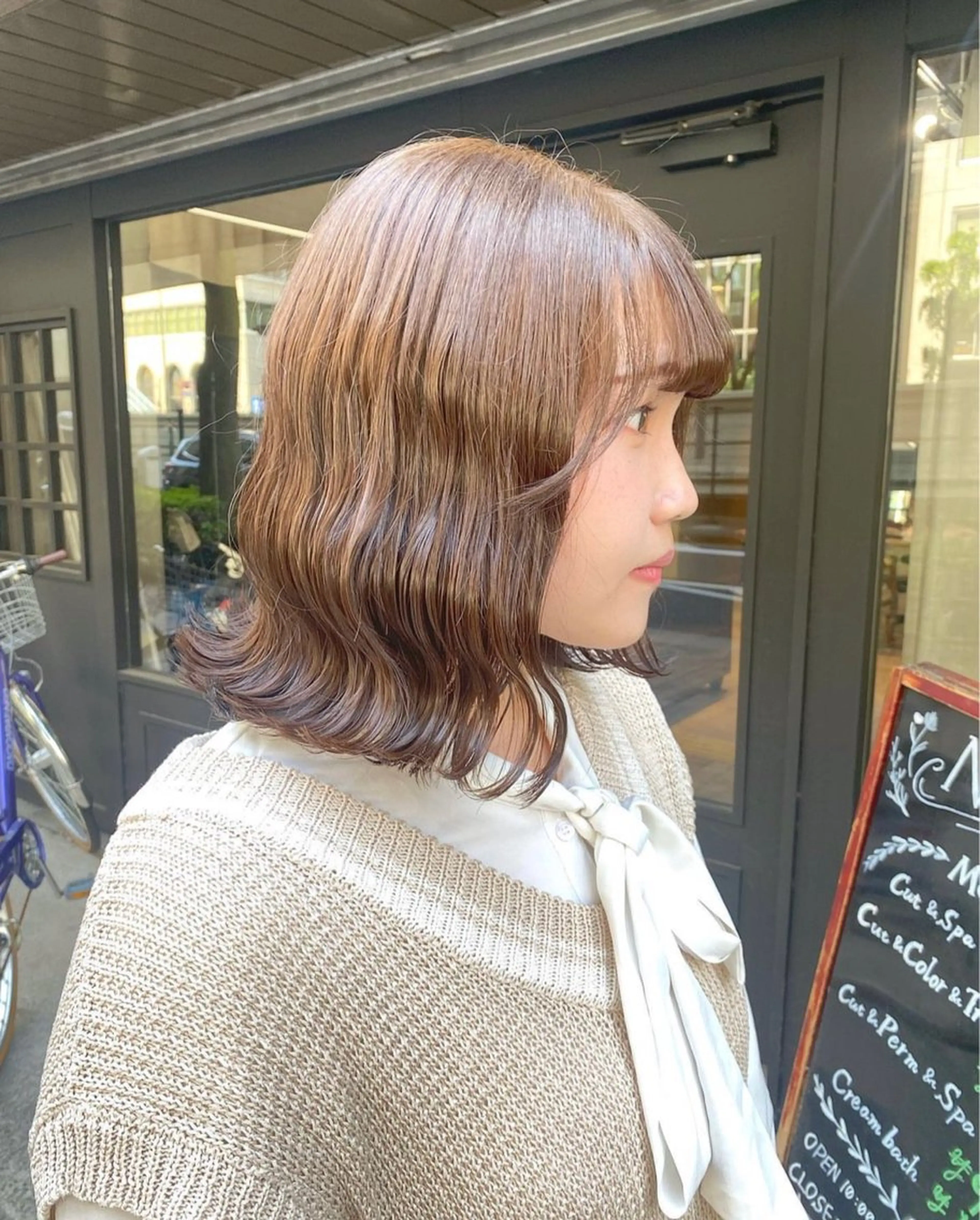 ミディアム カラー ベージュカラー ヘアカラー ヘッドスパ ✨メンズ縮毛モデル 募集✨イブキのヘアスタイル