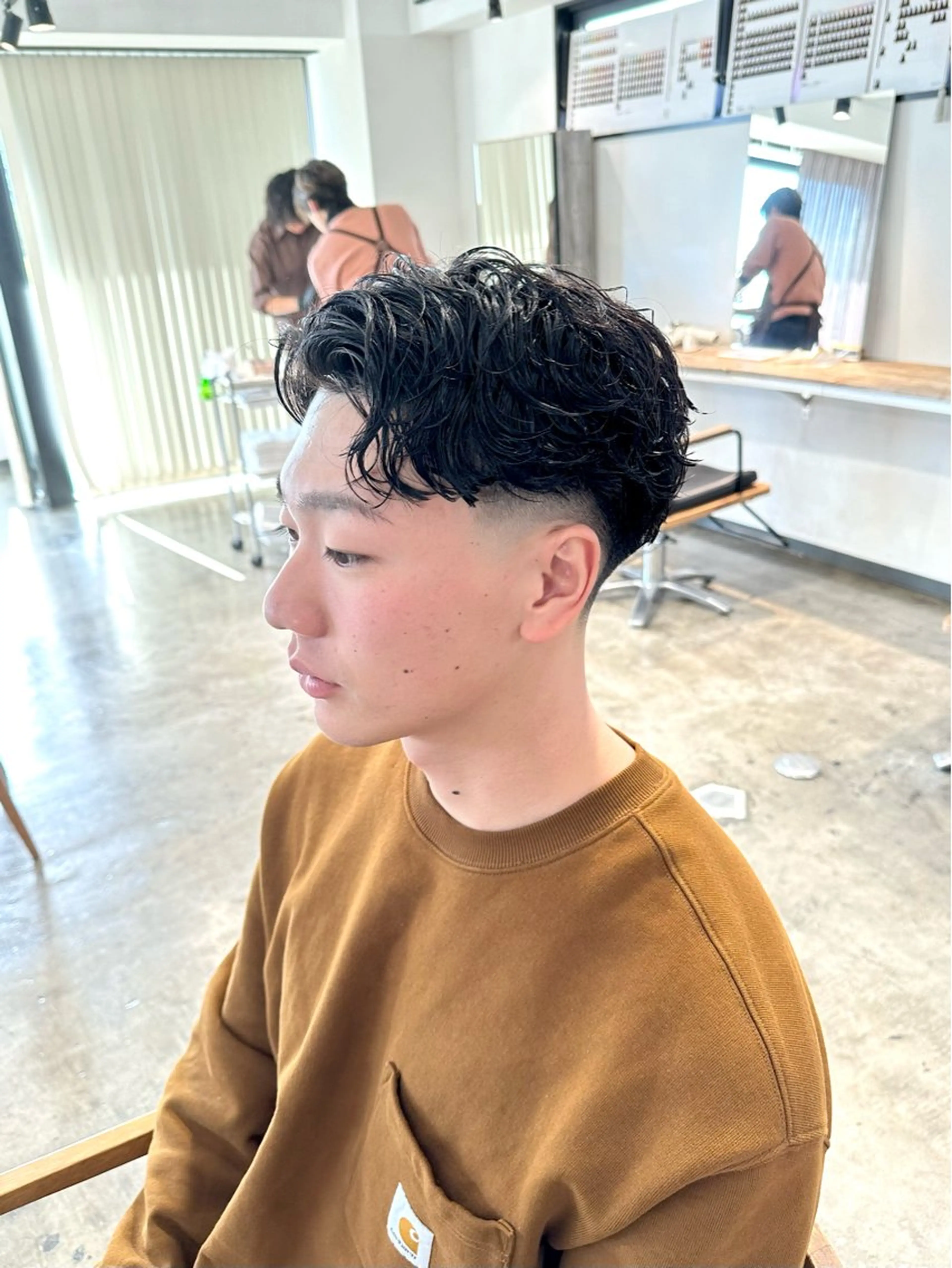 メンズ フェードカット メンズパーマ スキンフェード カット パーマ トリートメント 骨格補正施術/メンズ 専門美容師/YUYAのヘアスタイル