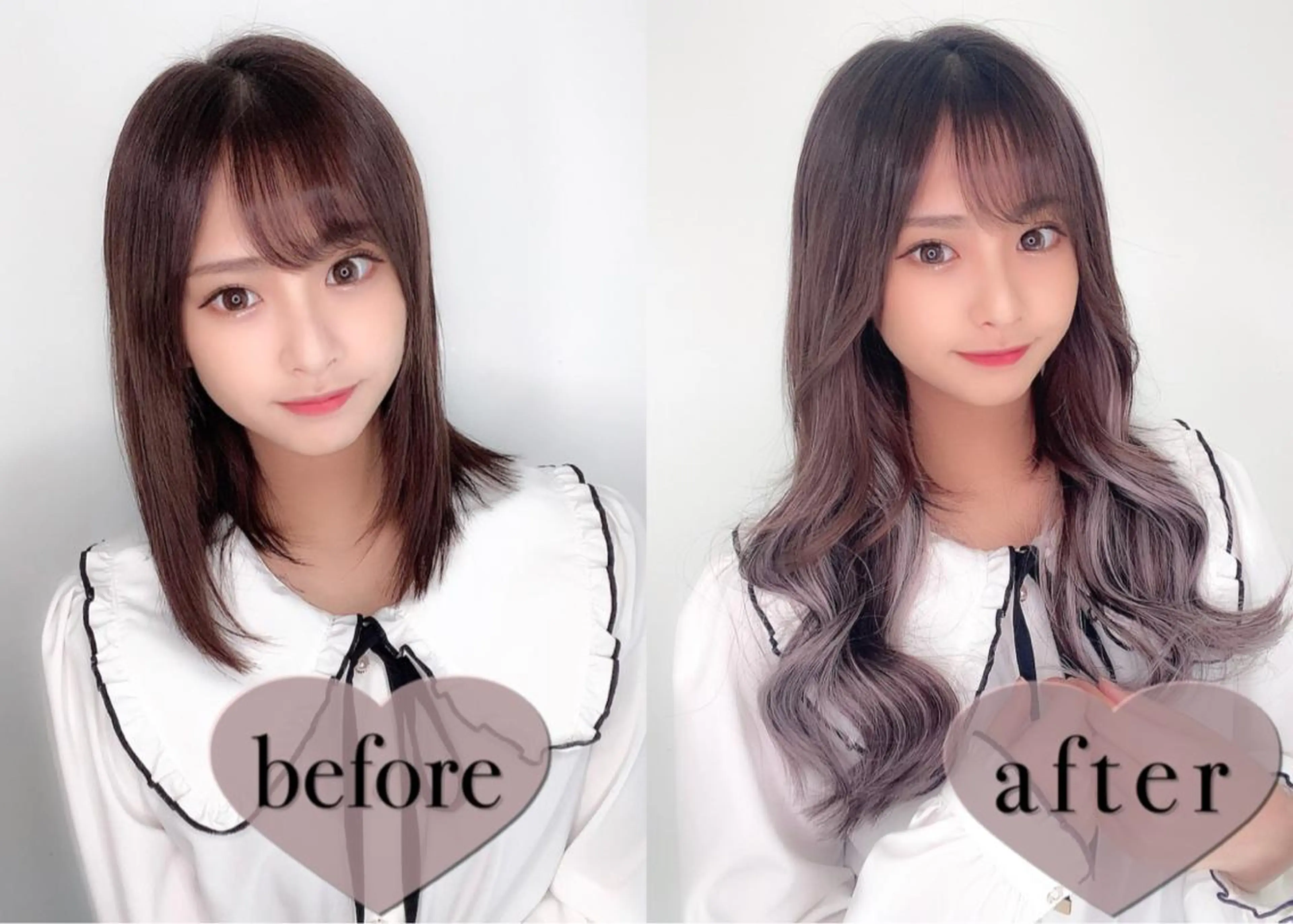 セミロング カラー シールエクステ エクステ カット エクステ エクステ　ユノキ リョウタのヘアスタイル