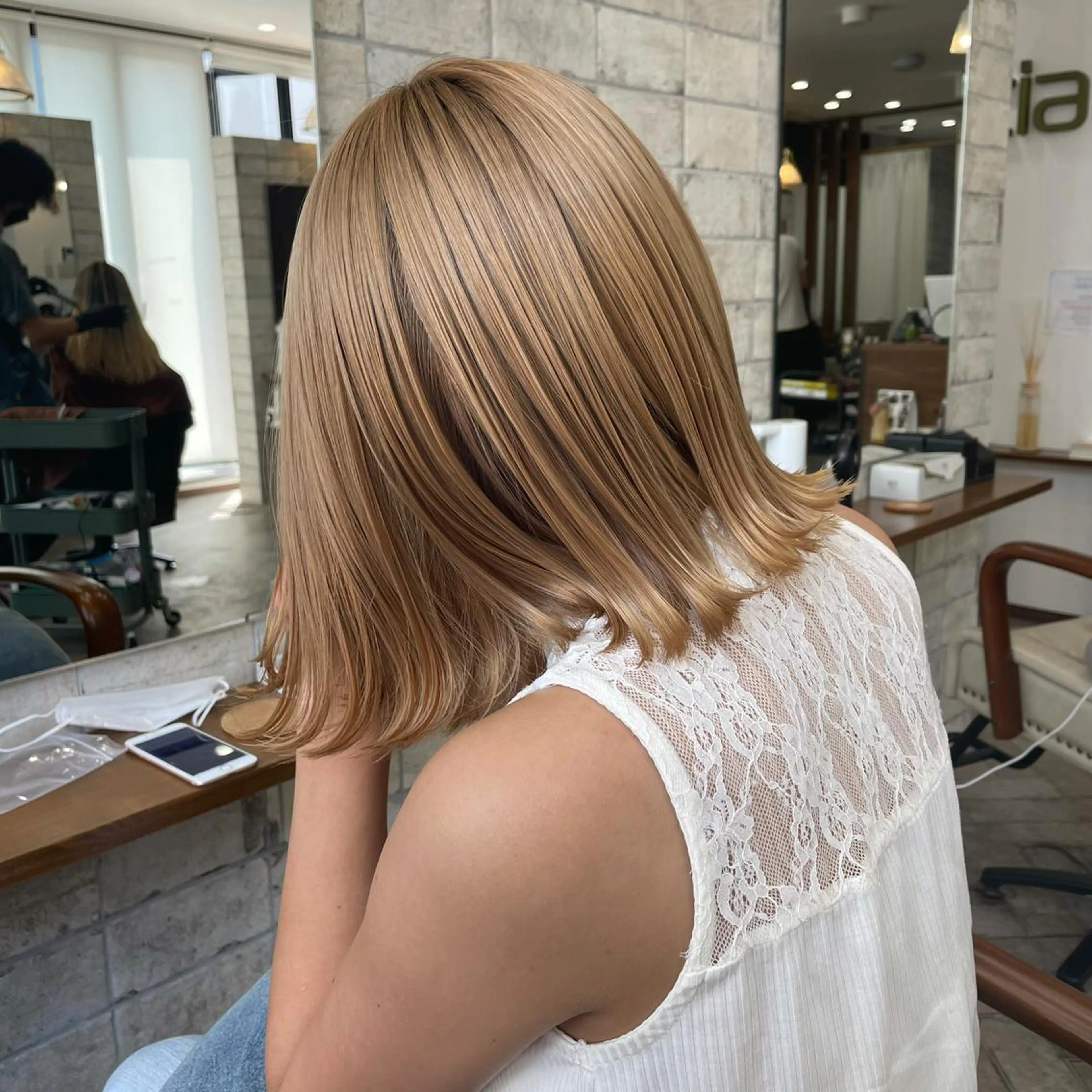 ミディアム 髪質改善 中川　翔のヘアスタイル