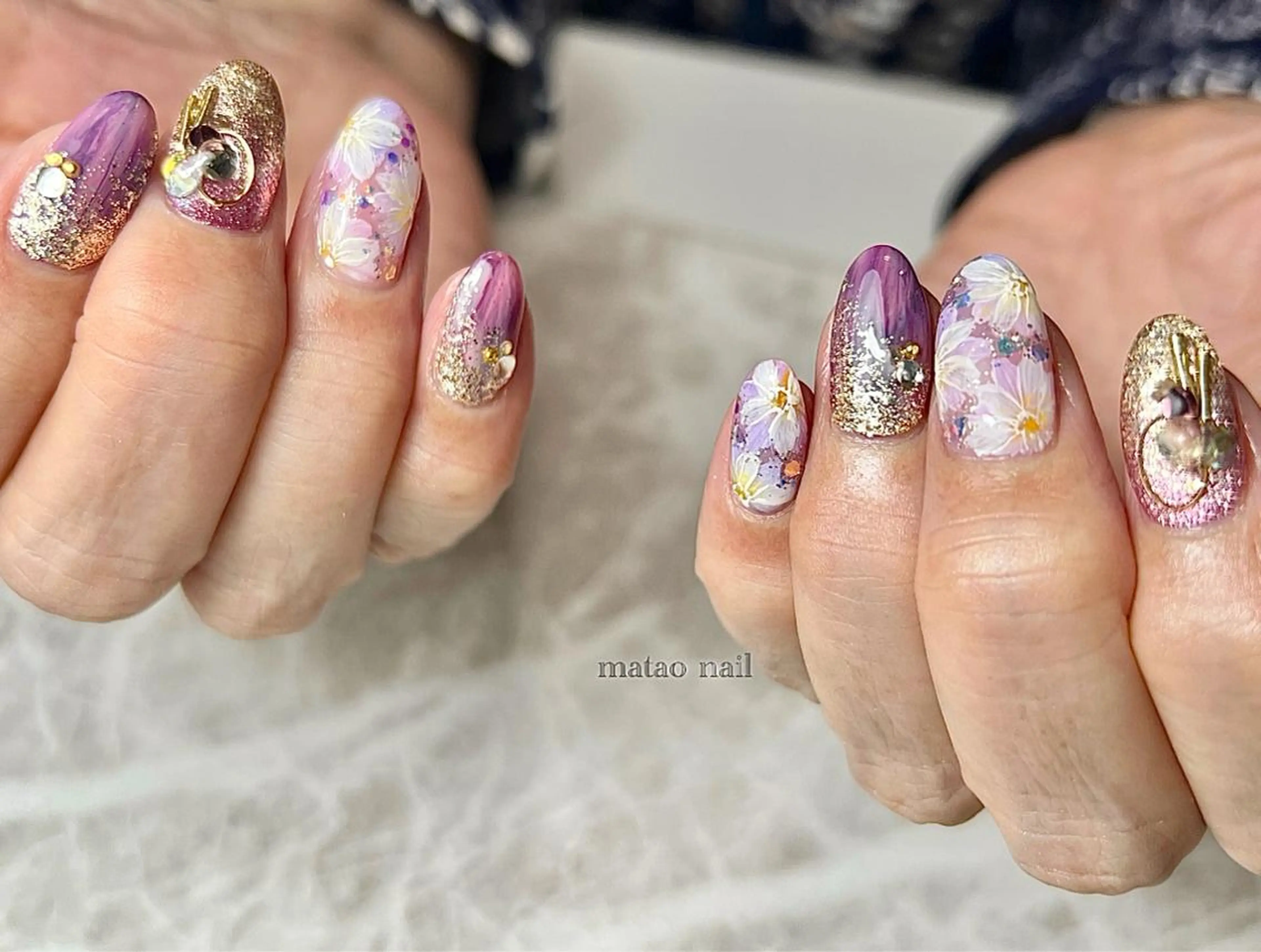 ネイル アートネイル 持ち込み ハンドネイル フットネイル matao nailのネイルデザイン