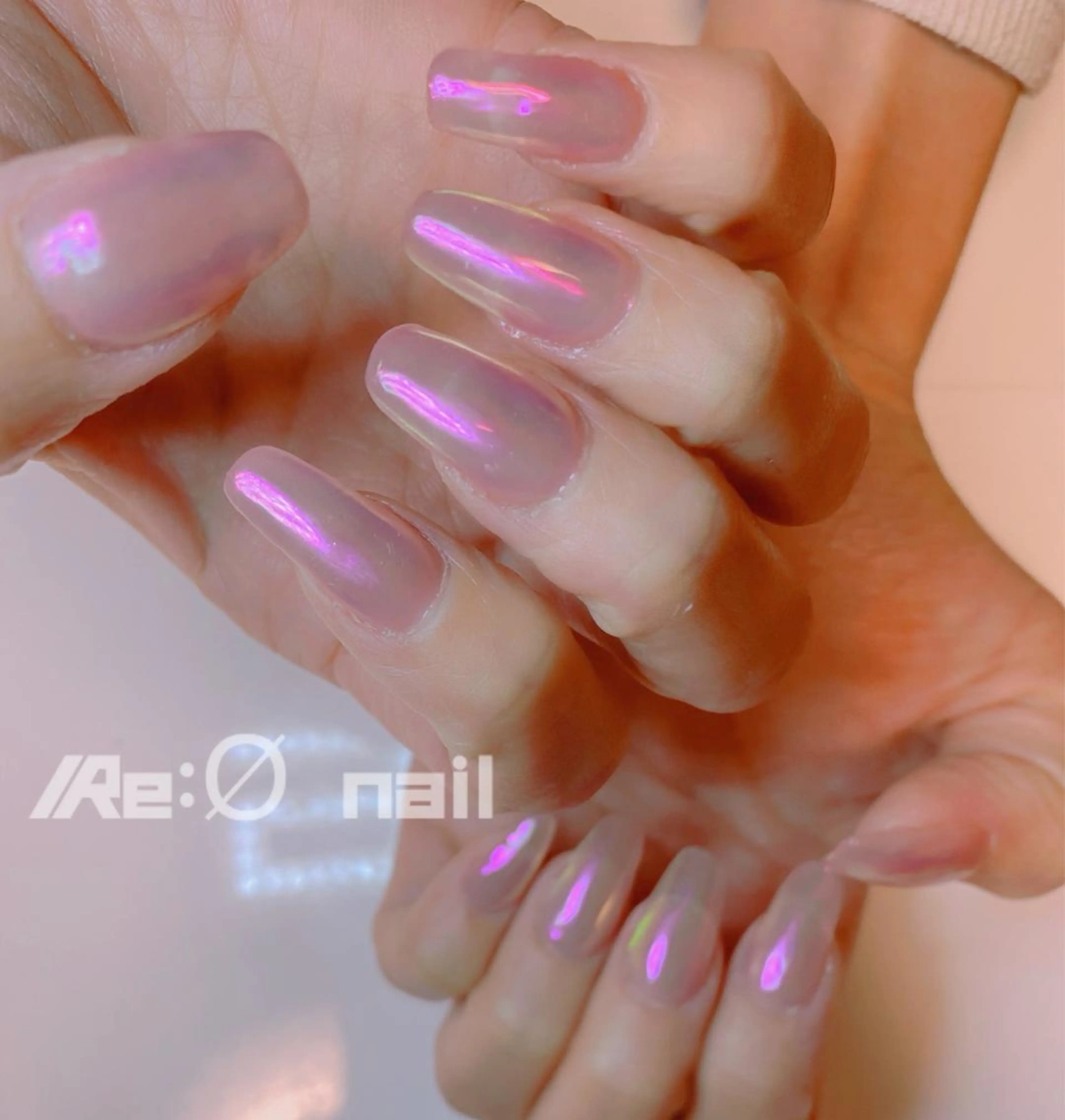 ネイル オーロラネイル ワンカラーネイル スカルプネイル ハンドネイル Re:Ø nail 🩵TSUJIのネイルデザイン