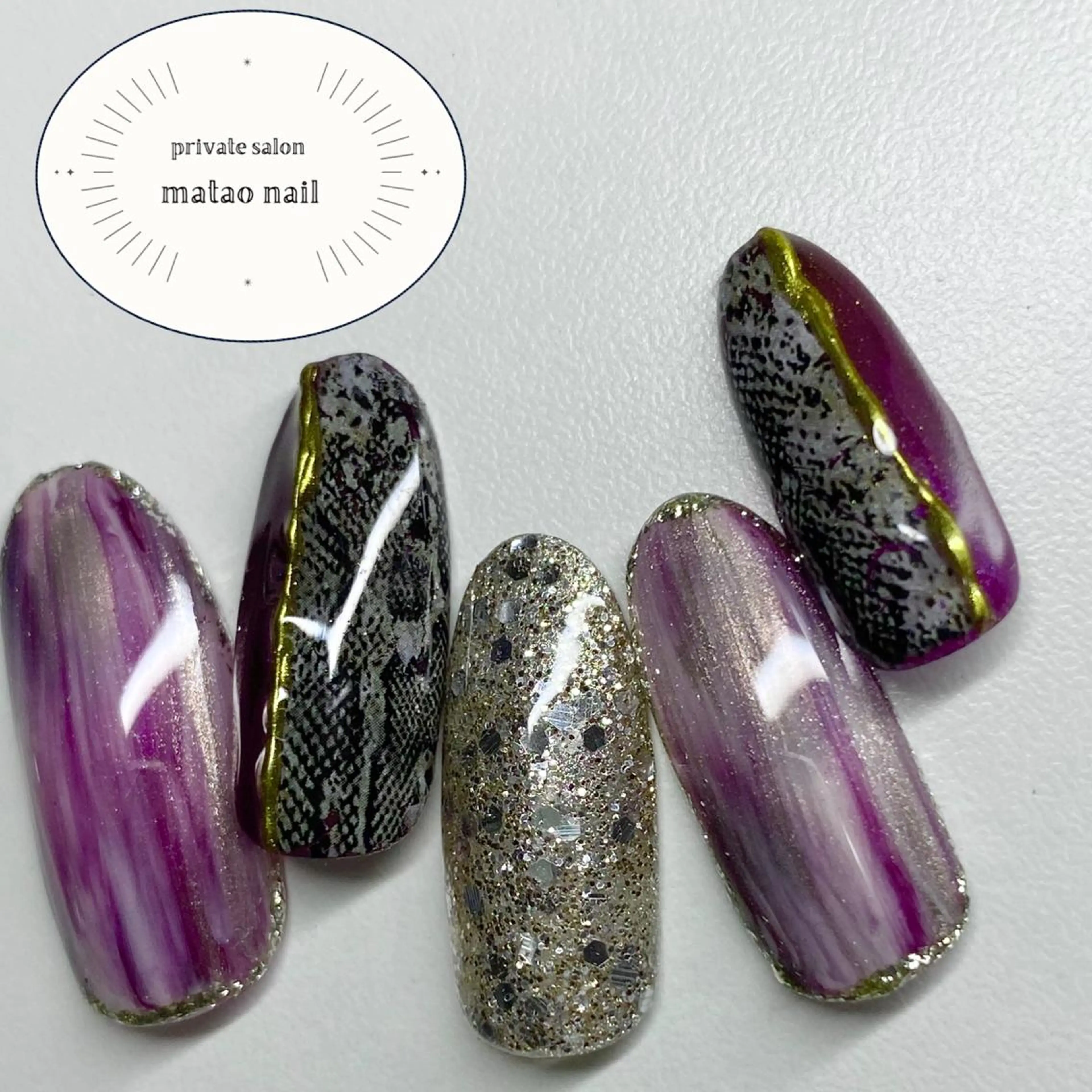 ネイル アニマル柄 ハンドネイル フットネイル matao nailのネイルデザイン